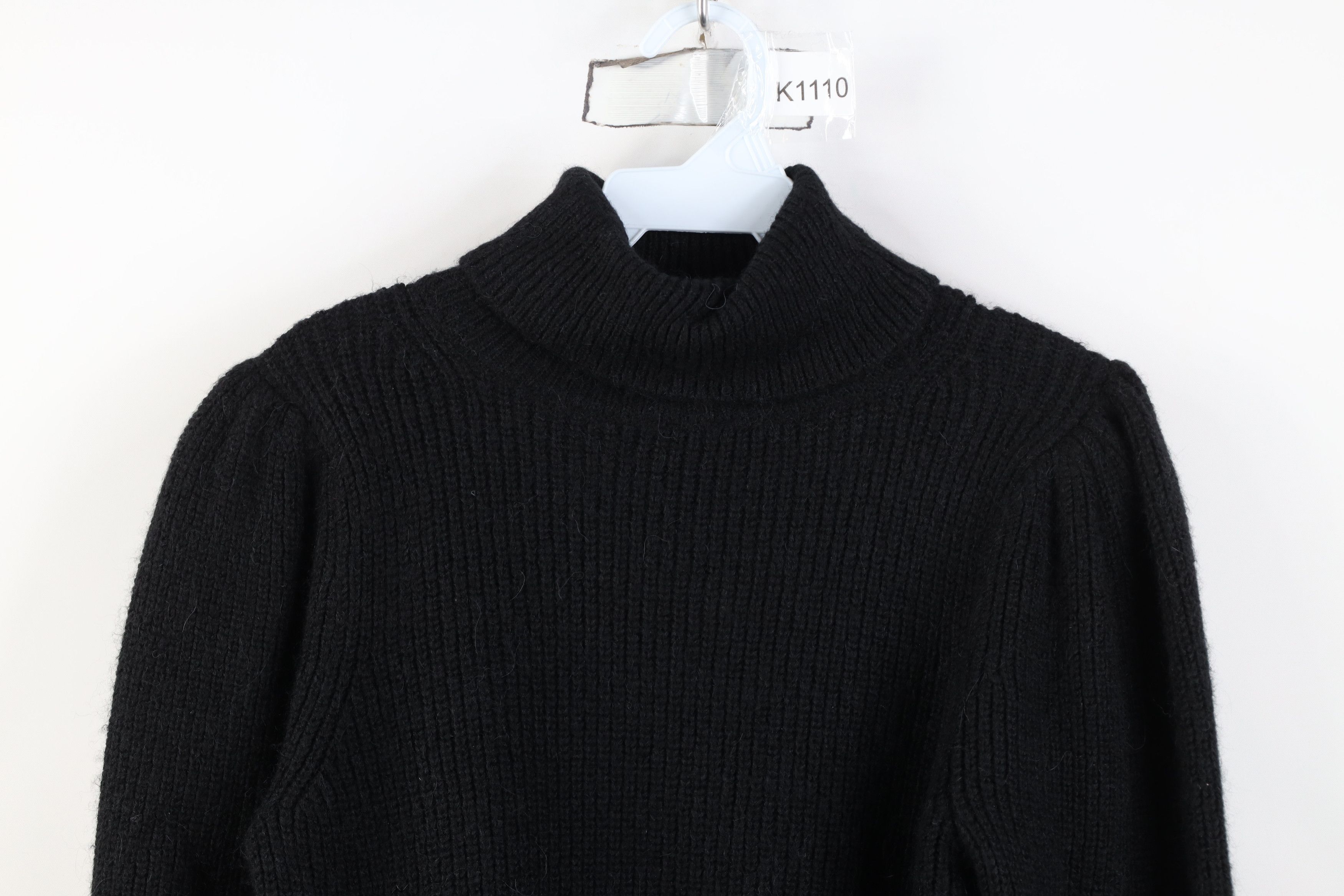 J.Crew Vintage J Crew Blend Ribbed Knit Cropped Turtleneck Sweater Size XS / US 0-2 / IT 36-38 - 2 Thumbnail