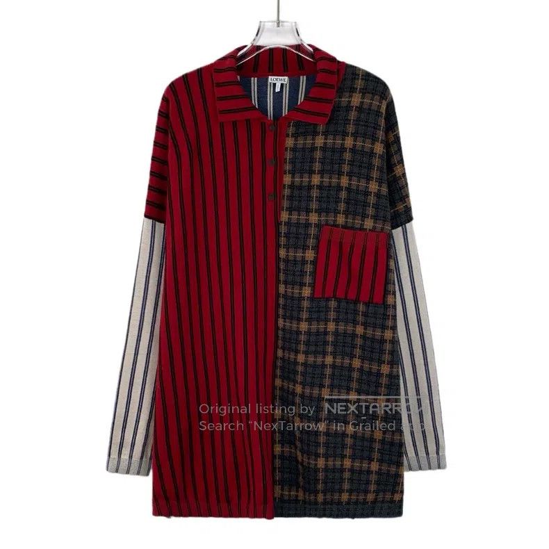 Other Loewe Color-blocked plaid striped wool lapel single-breast Size M / US 6-8 / IT 42-44 - 1 Thumbnail