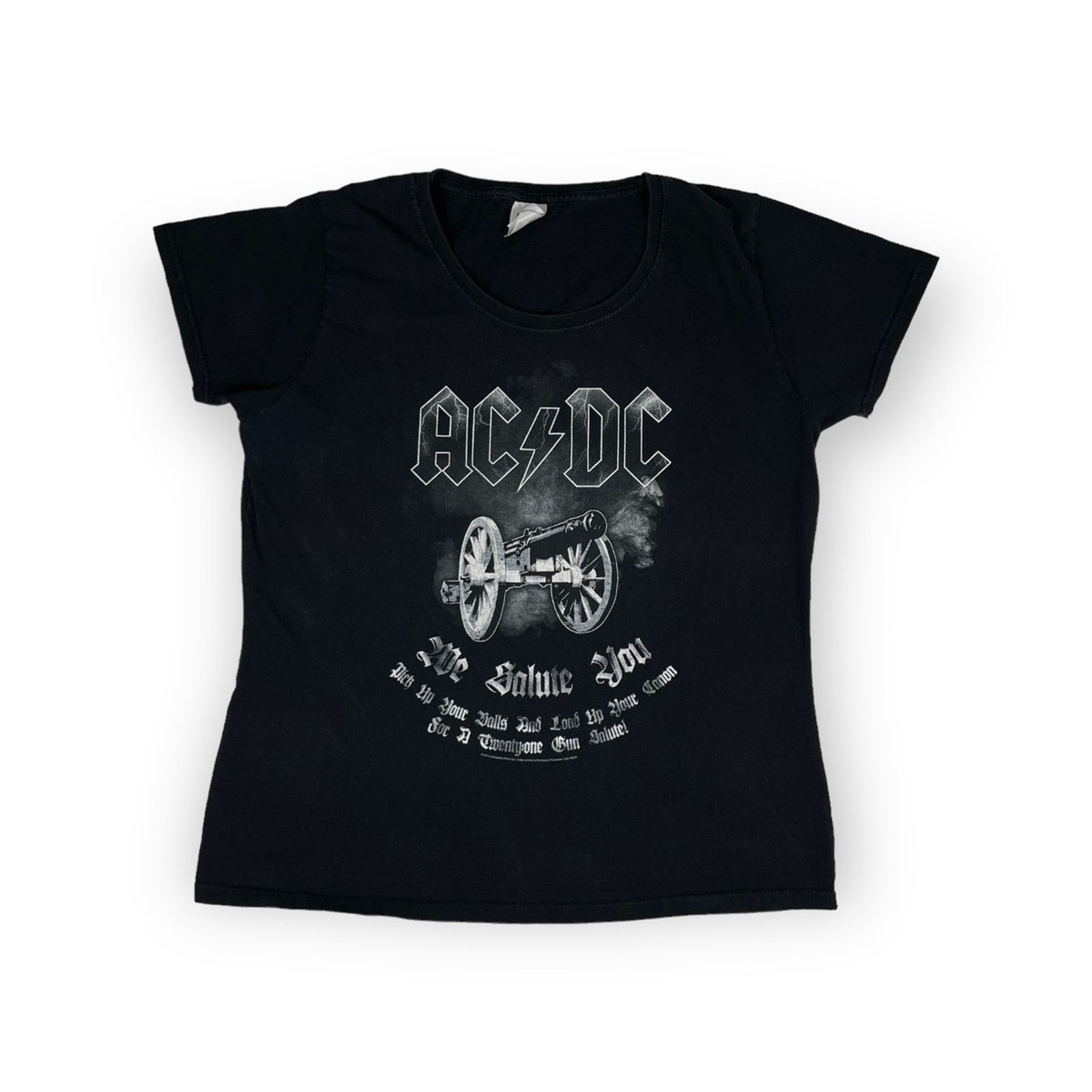 Fruit Of The Loom Vintage AC/DC Me Salute You T Shirt Size XXL Black Size XXL / US 16-18 / IT 52-54 - 1 Thumbnail