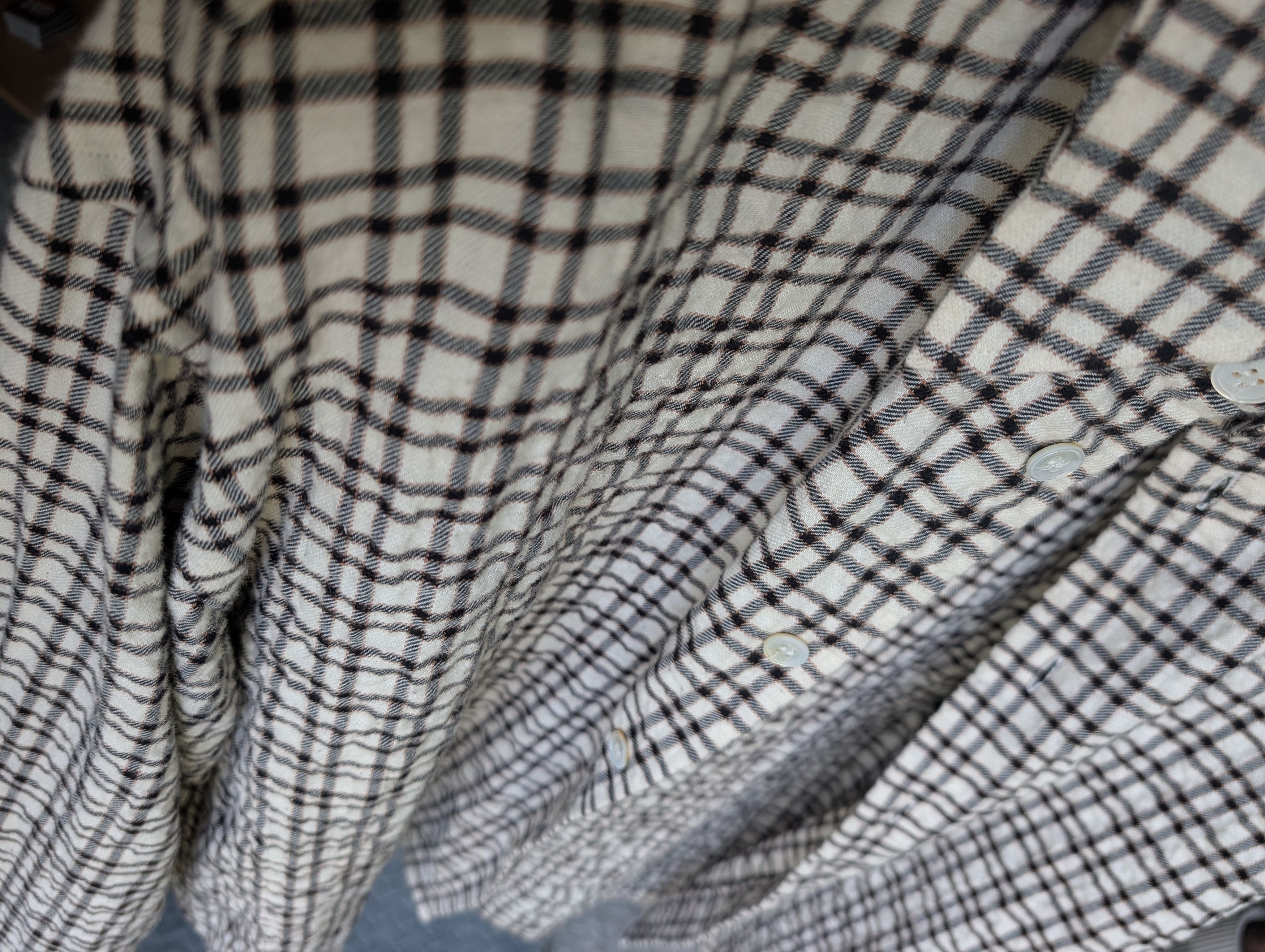 Studio Nicholson Nostra Checked Cotton Shirt, Men's — image 5 of 6