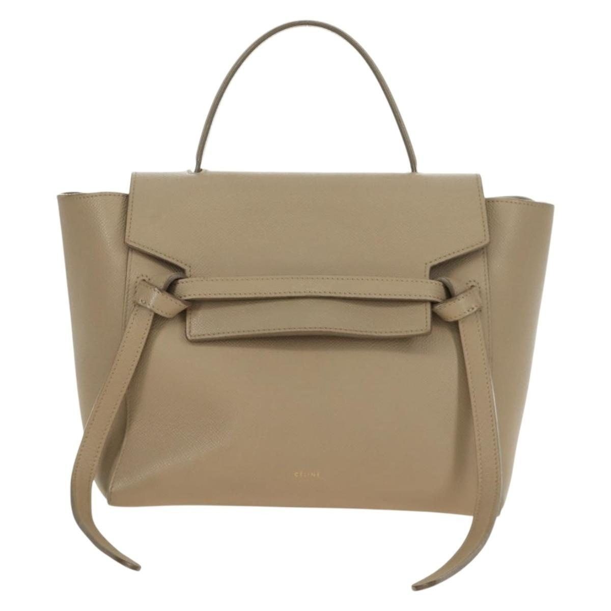 Celine Celine Leather Belt Bag Micro Handbag Beige Size ONE SIZE - 1 Thumbnail