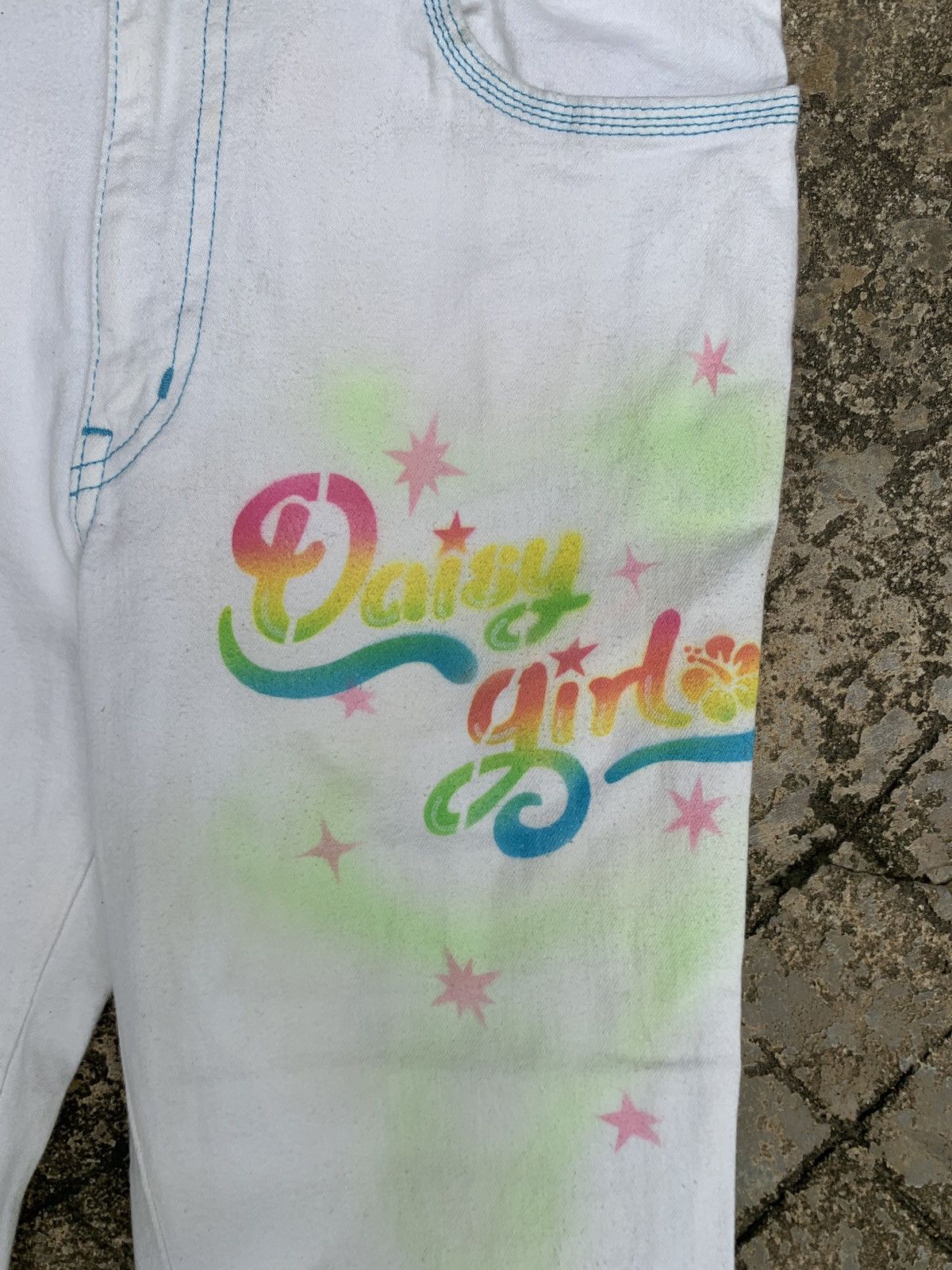 Angel Blue × Hysteric Glamour × Japanese Brand 2000s Daisy Lovers Japan Rainbow Fruits Capri Pants Size 25" / US 0 / IT 36 - 5 Thumbnail