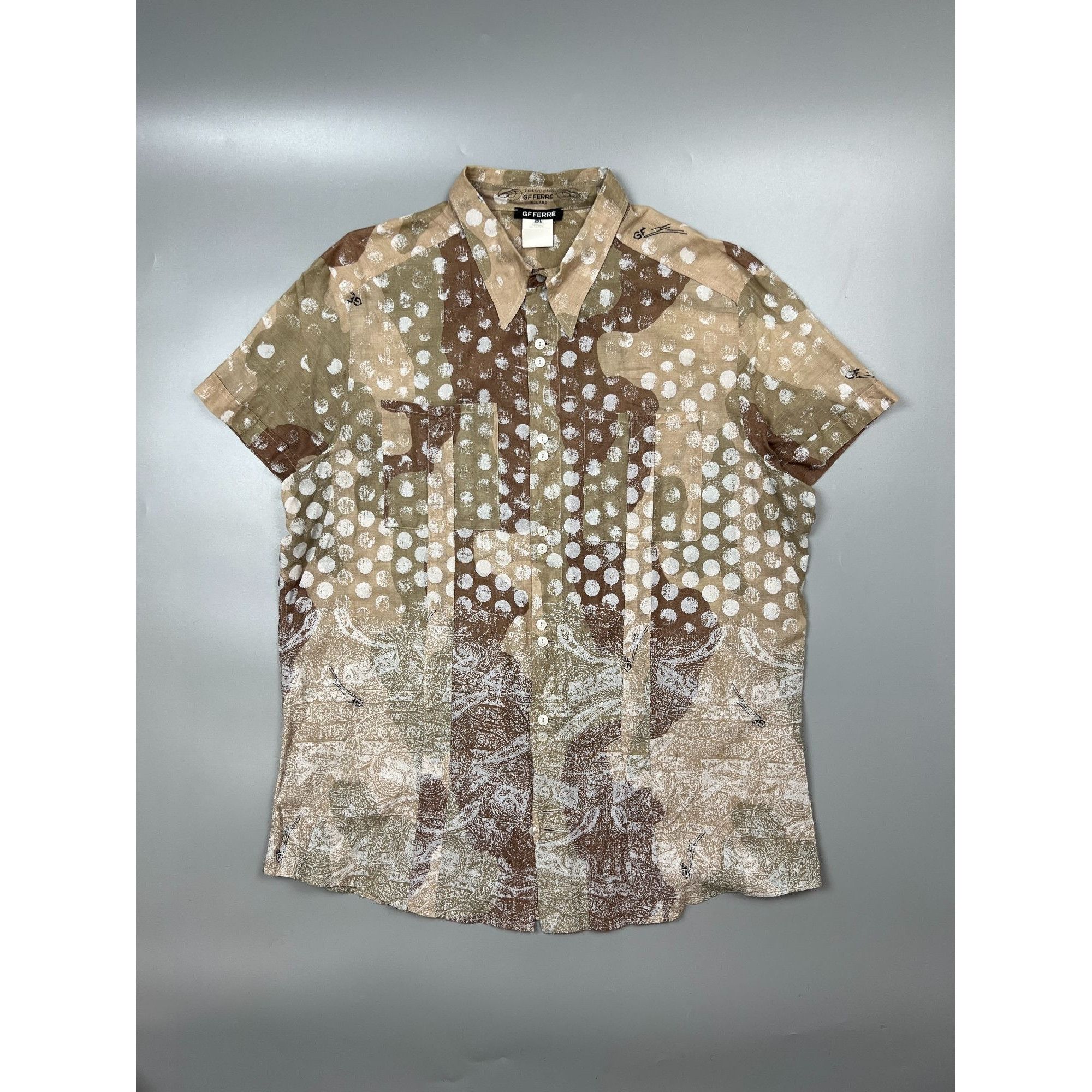 Gianfranco Ferre Men's Gianfranco Ferre Polka Dot Short Sleeve Shirt Size 3XL Size US XXL / EU 58 / 5 - 1 Thumbnail
