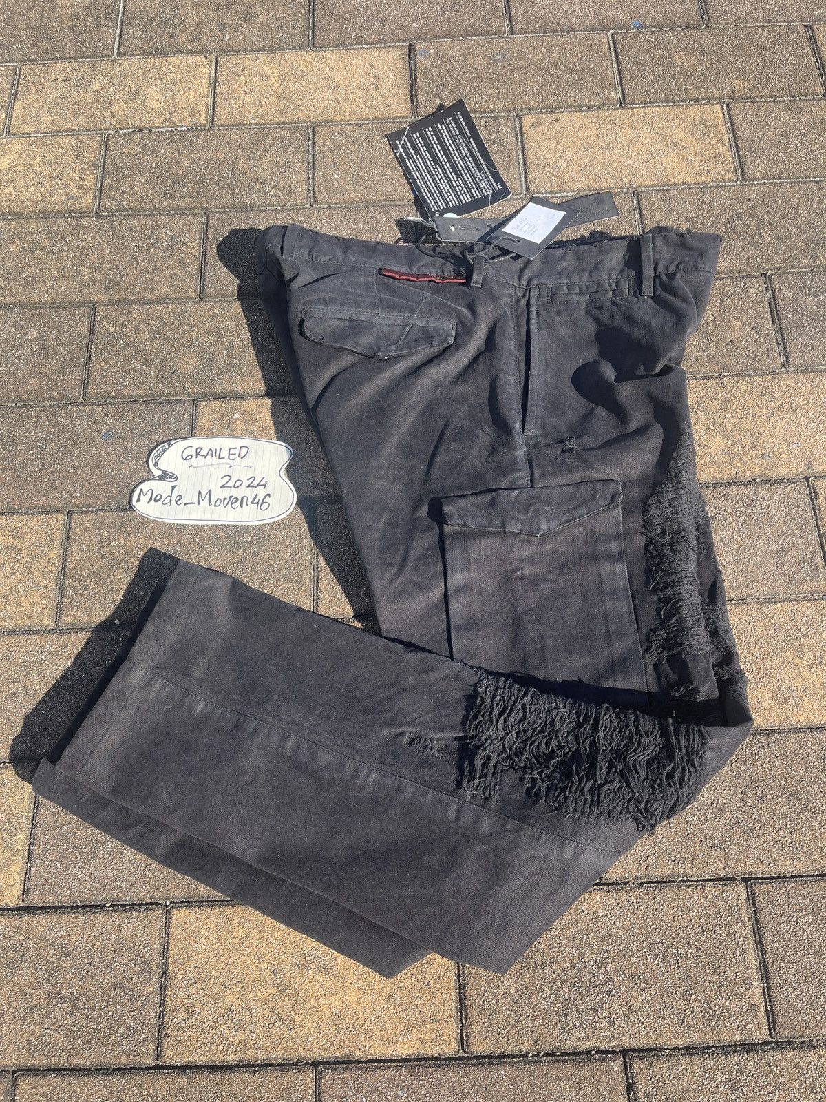 Other Cellar Door Patched Cargo pants Italian designer L1R Smoke Size US 31 - 4 Thumbnail