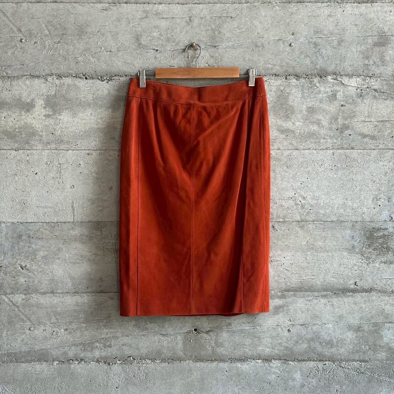 Loewe LOEWE Suede Wrap Skirt – Burnt Orange – Made in Spain – NWT Size 28" / US 6 / IT 42 - 1 Thumbnail