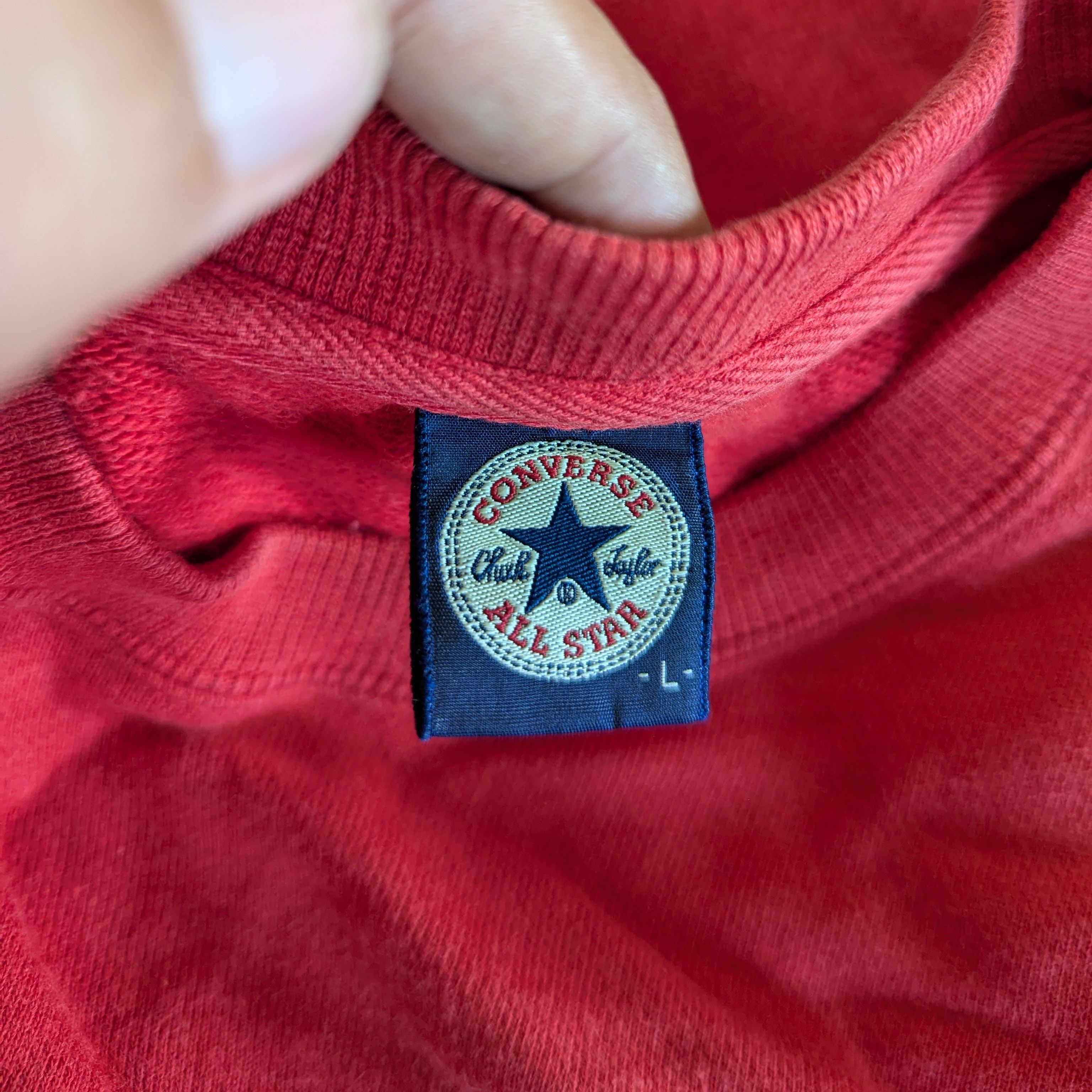 Converse Vintage CONVERSE Red Plain Sweatshirts Jumper Size US L / EU 52-54 / 3 - 8 Thumbnail