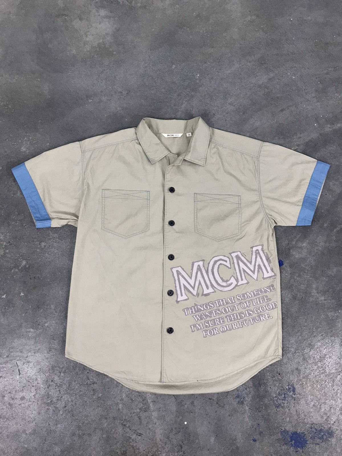 MCM Vintage MCM Legere Button Up Short Shirts Size US M / EU 48-50 / 2 - 1 Thumbnail