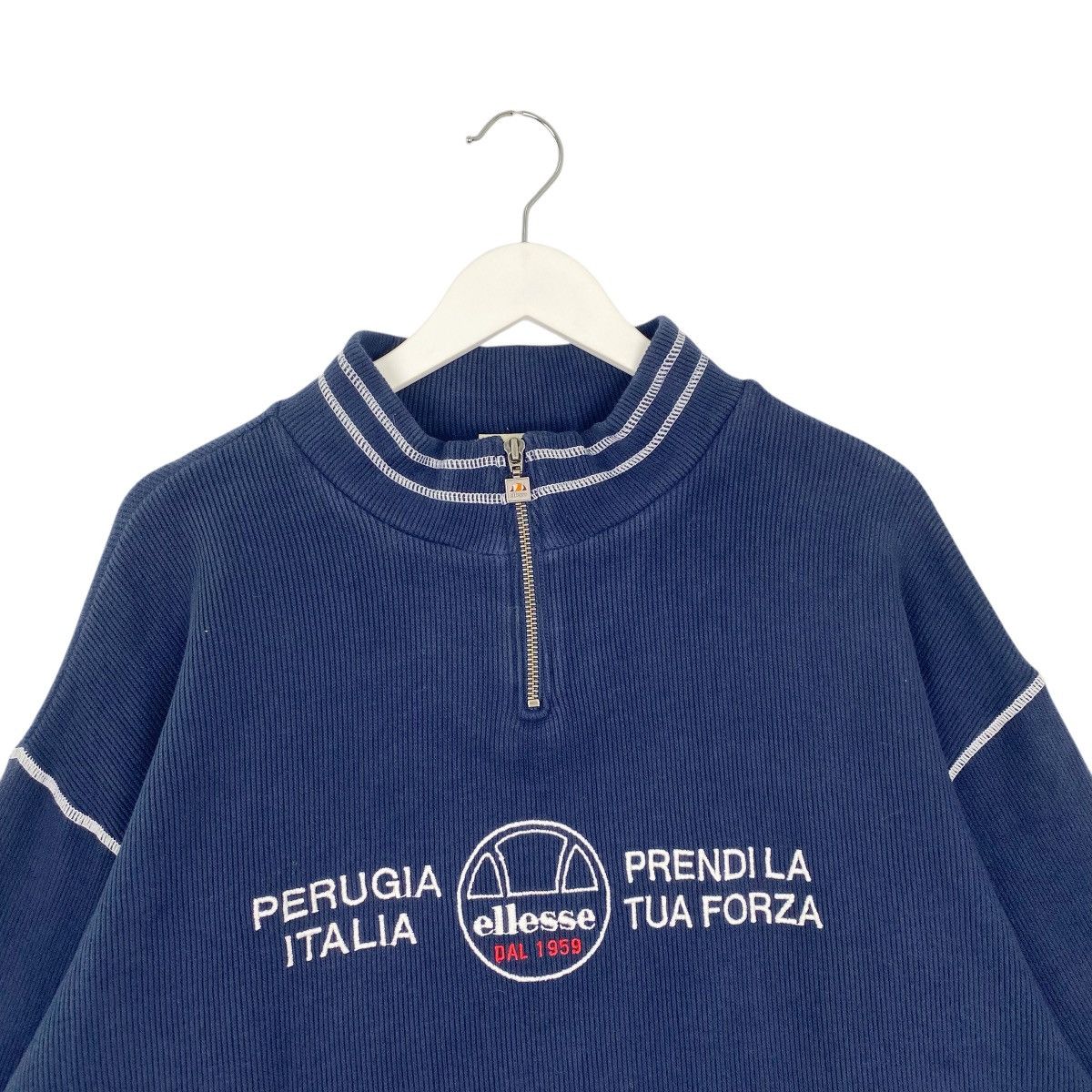 Vintage Vintage Ellesse Small Embroidered Quater Zip Blue Size US M / EU 48-50 / 2 - 4 Thumbnail