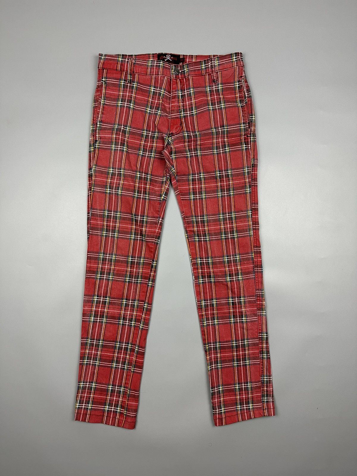 image of Royal Bones Red Tartan Seditionaries Pant, Men's (Size 30)