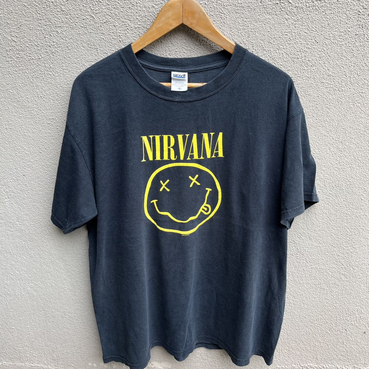 Band Tees Vintage 00s NIRVANA band tee smiley Size US L / EU 52-54 / 3 - 2 Thumbnail