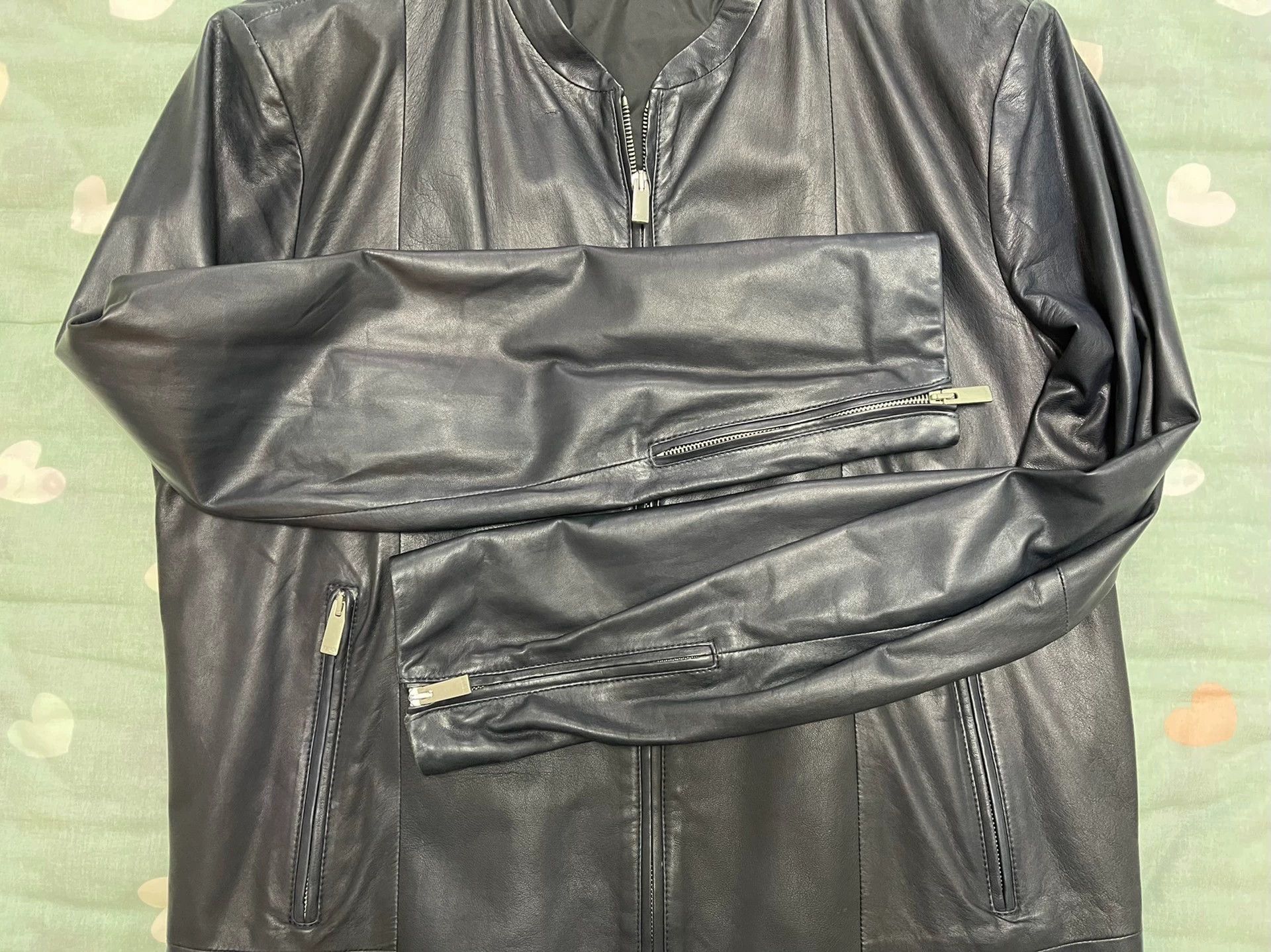 Fendi Fendi Basic Navy Lambskin Jacket Men's 50 Size US M / EU 48-50 / 2 - 3 Thumbnail