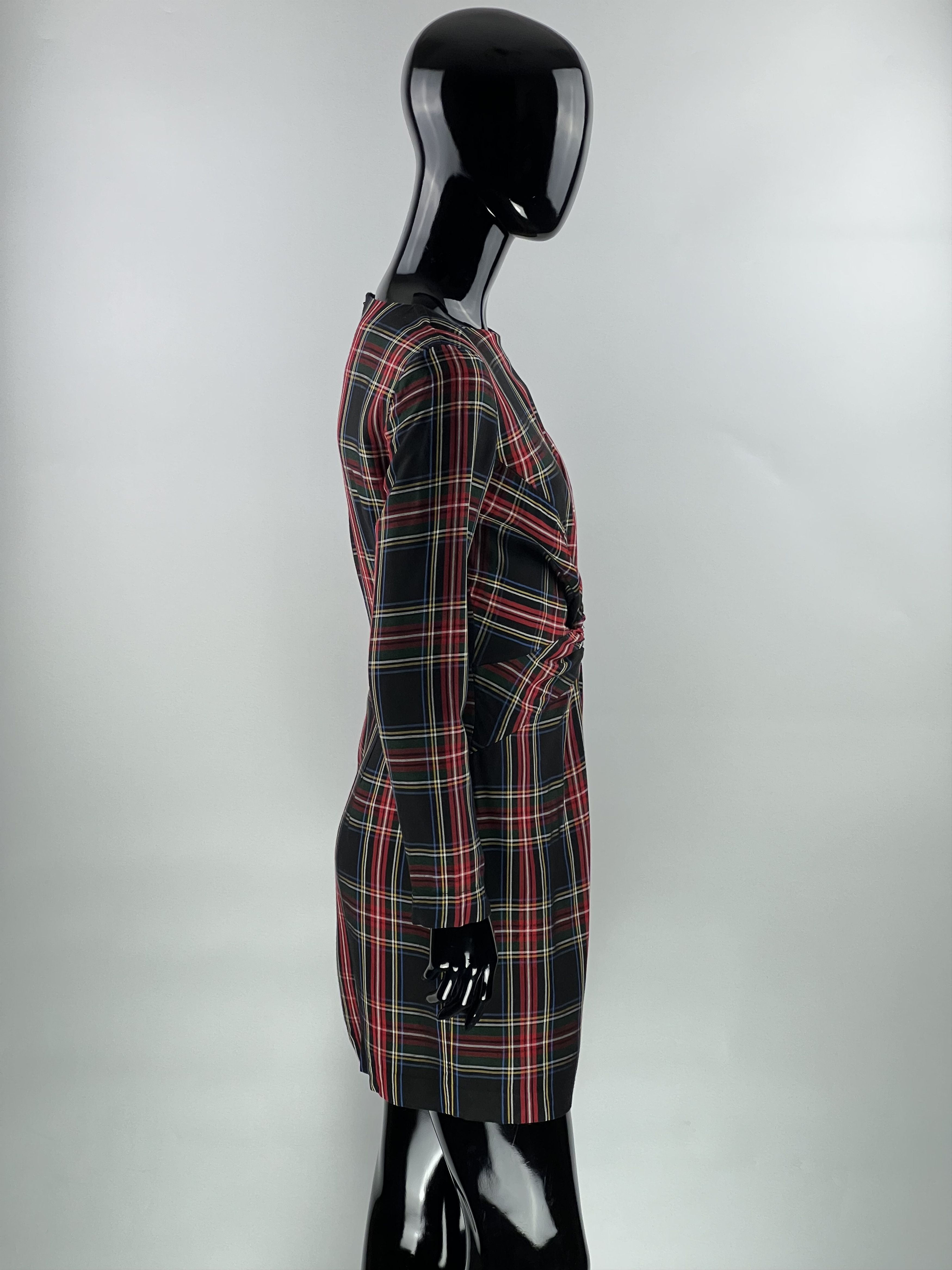 Maje Maje Check Long Sleeve Short Dress Size 1 Size S / US 4 / IT 40 - 2 Thumbnail