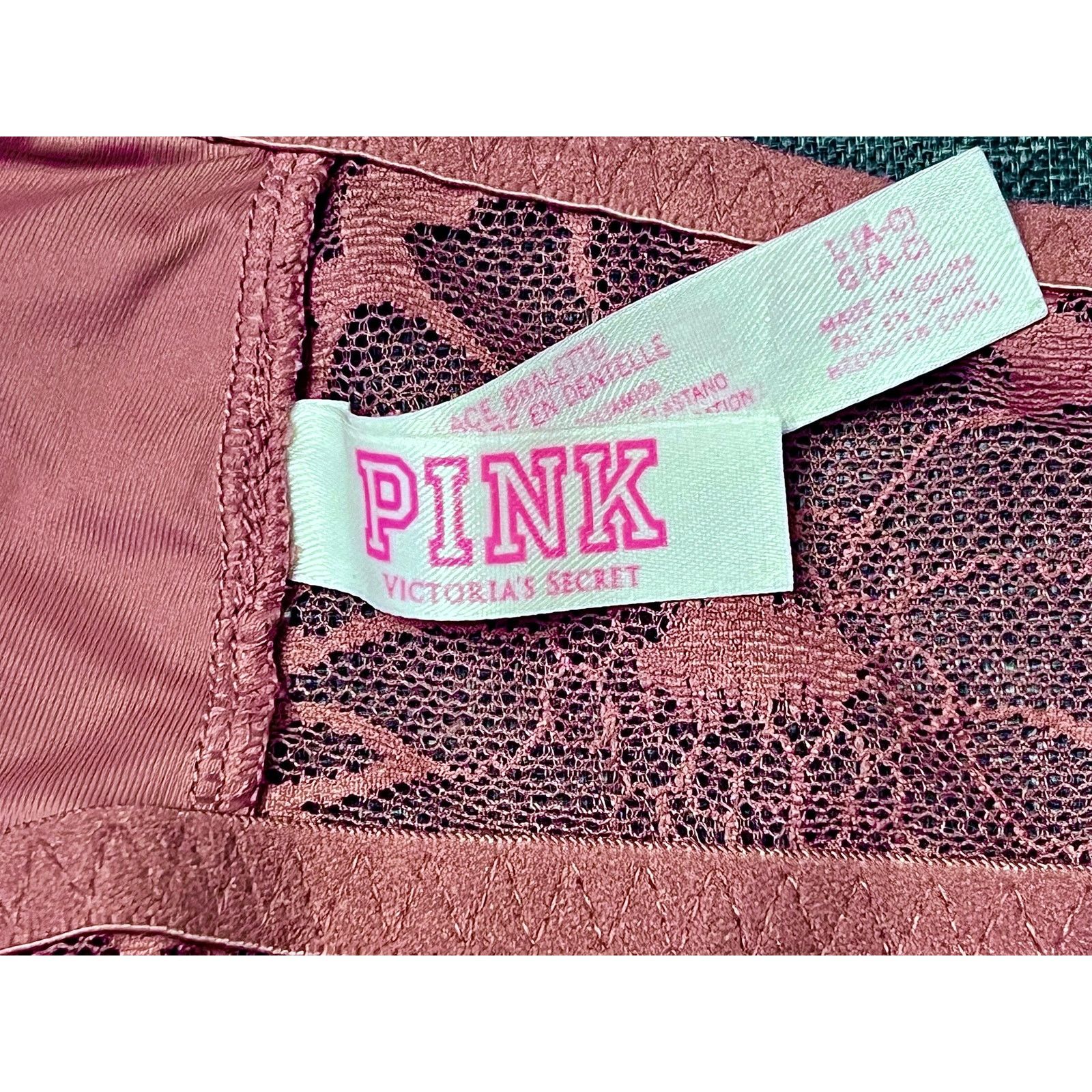 Pink Victoria Secret Bralette-PINK-Mauve Color-Size L-No Padding Size ONE SIZE - 5 Thumbnail