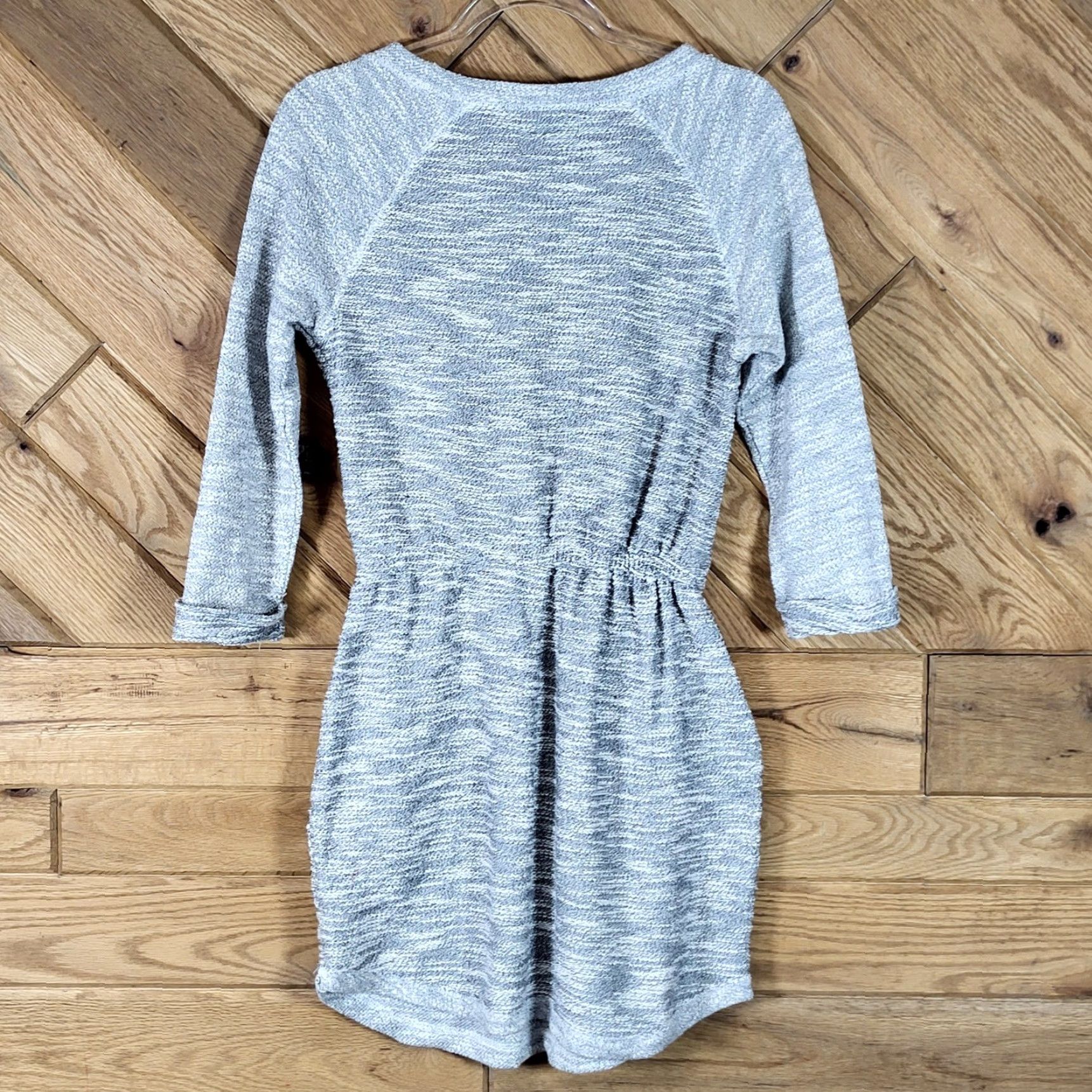 Vintage Maurices Knit Dress Womens Size S Raglan Sleeve Drawstring Pockets Grey Knit Dress Casual Womens S Grey 34" length Pockets Raglan Dress Maurices Size S / US 4 / IT 40 - 4 Thumbnail