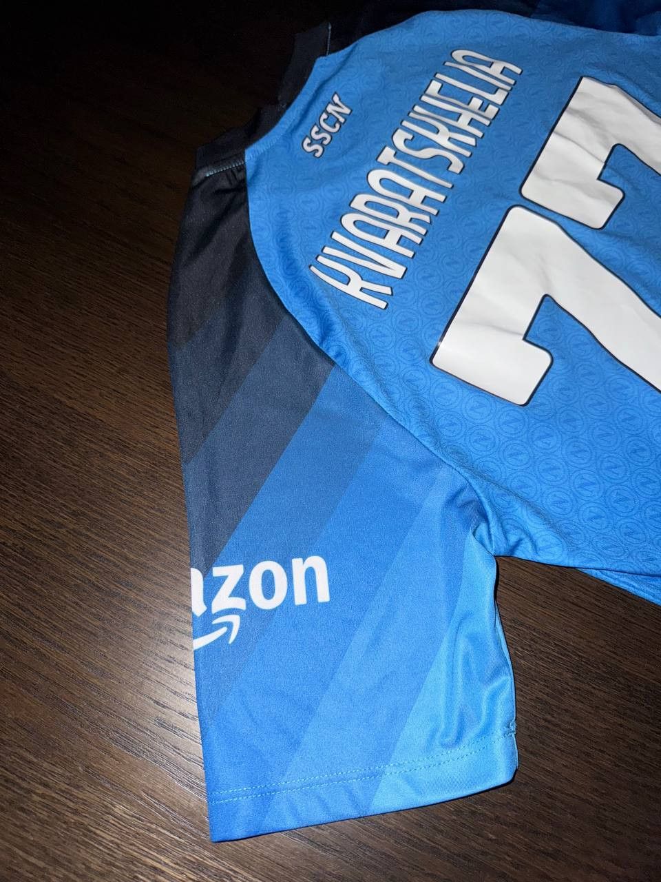 Emporio Armani SSC Napoli 22/23 Home Kit #Kvaratskheila 77- FREE SHIPPING Size US M / EU 48-50 / 2 - 4 Thumbnail