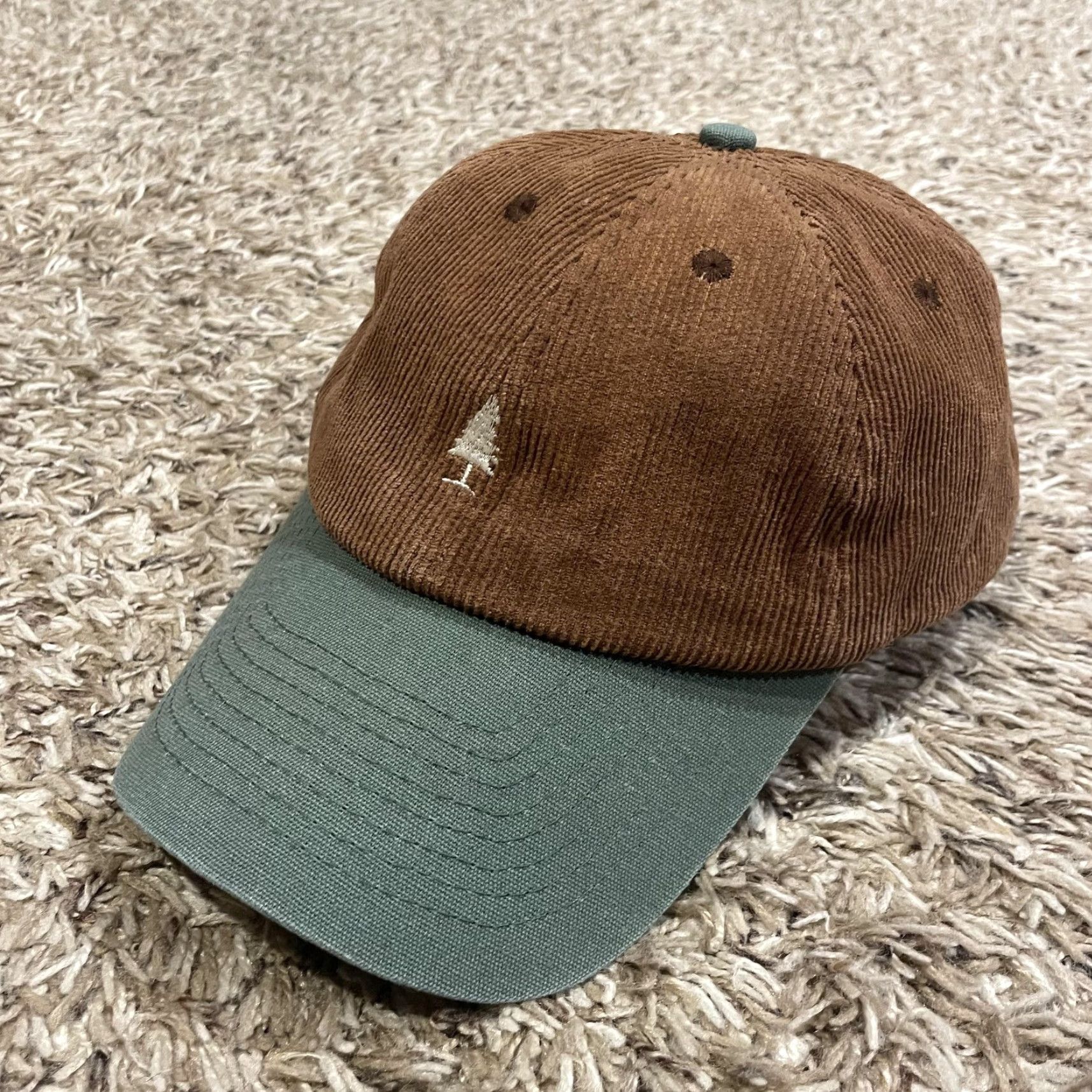 Logo 7 Tinlid Hat Brown Corduroy Tree Logo Strap Back One Size Outdoor Mens Baseball Cap Size ONE SIZE - 2 Thumbnail