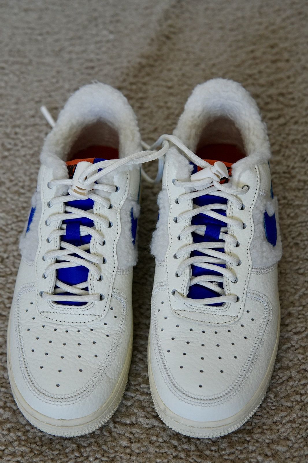 Nike Nike Air Force 1 '07 Sail Racer Blue Sherpa Fleece Size US 7.5 / IT 37.5 - 3 Thumbnail