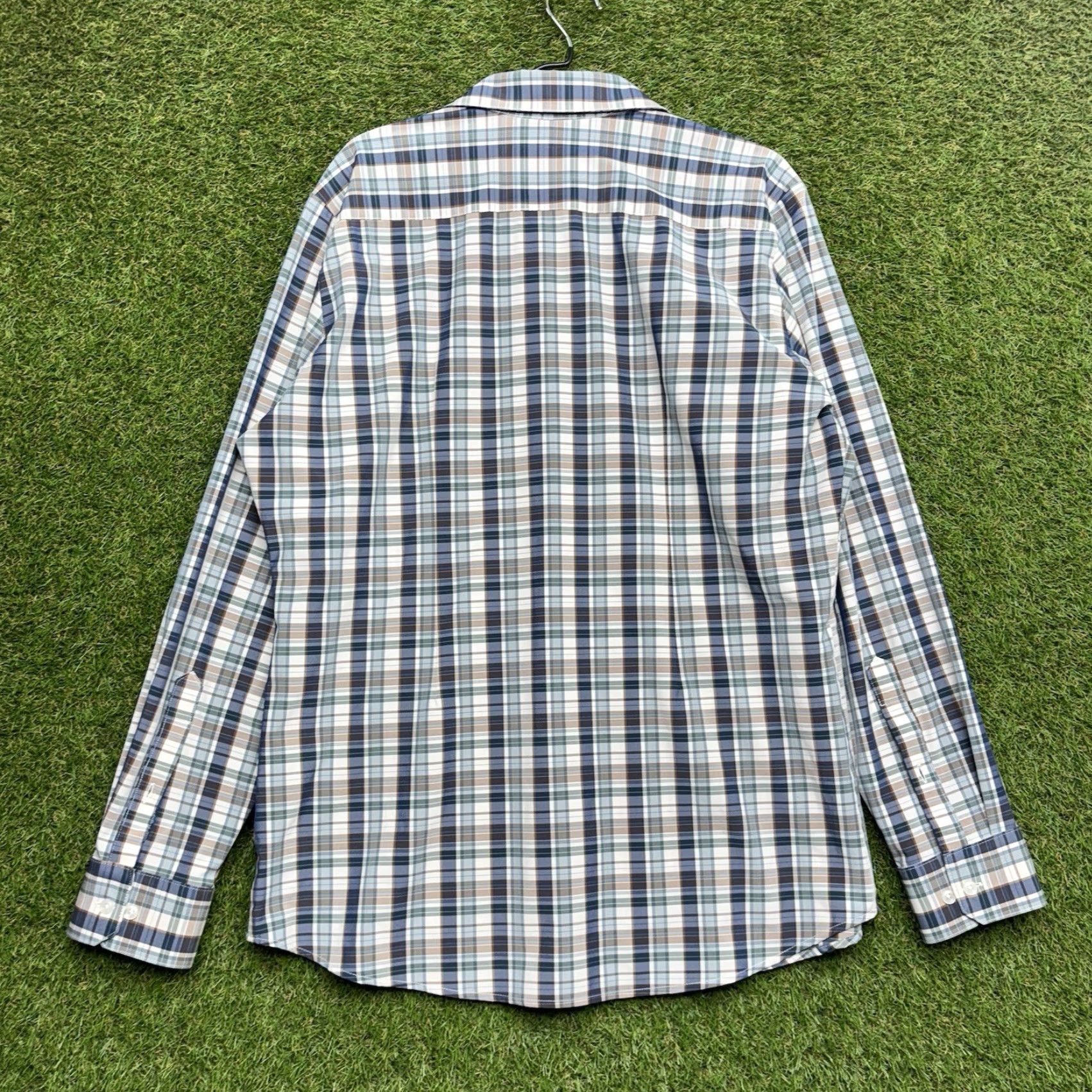 Mizzen+Main MIZZEN + MAIN Long Sleeve Button Shirt Mens XL Trim Fit Plaid Performance Tech Size US XL / EU 56 / 4 - 2 Thumbnail