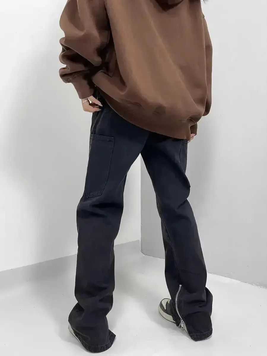 Japanese Brand Retro Loose Multi Pocket Side Zipper Jeans Size US 30 / EU 46 - 5 Thumbnail