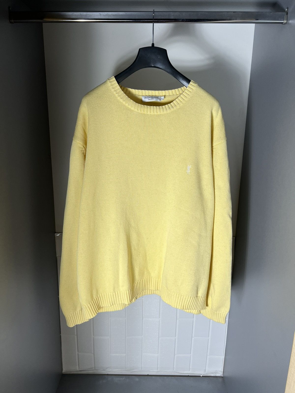 Saint Laurent Paris VERY RARE YVES SAINT LAURENT SWEATER KNIT LUXURY RETRO 90s Size US XXL / EU 58 / 5 - 2 Thumbnail
