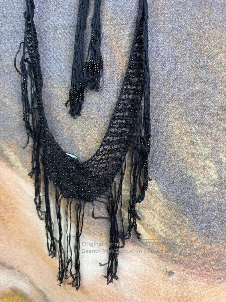 Ann Demeulemeester Ann Demeulemeester Beaded Fringe Scarf Size ONE SIZE - 3 Thumbnail