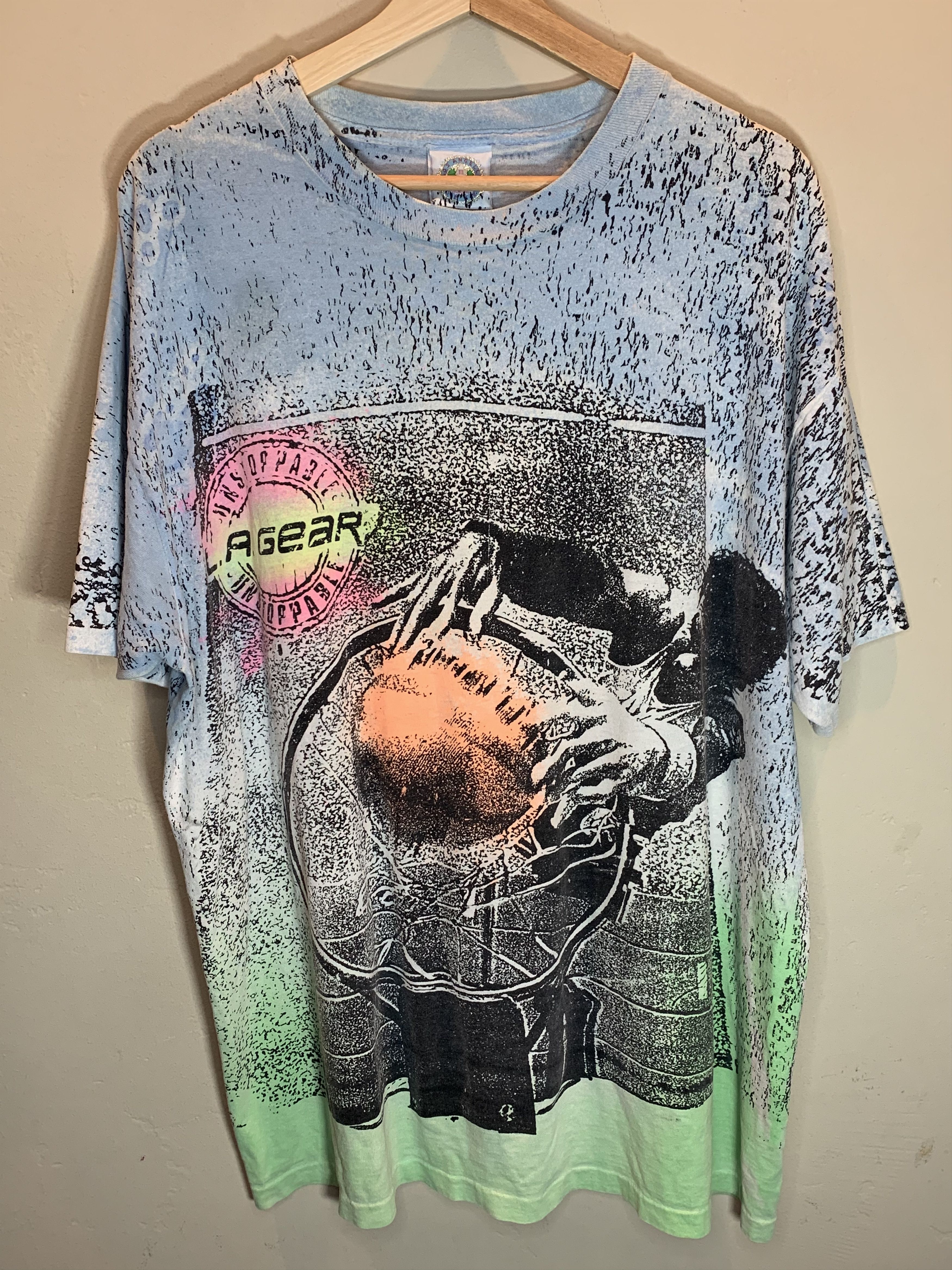La Gear RARE Vintage LA Gear Basketball Dunk AOP Single Stitch Shirt Size US XL / EU 56 / 4 - 1 Thumbnail