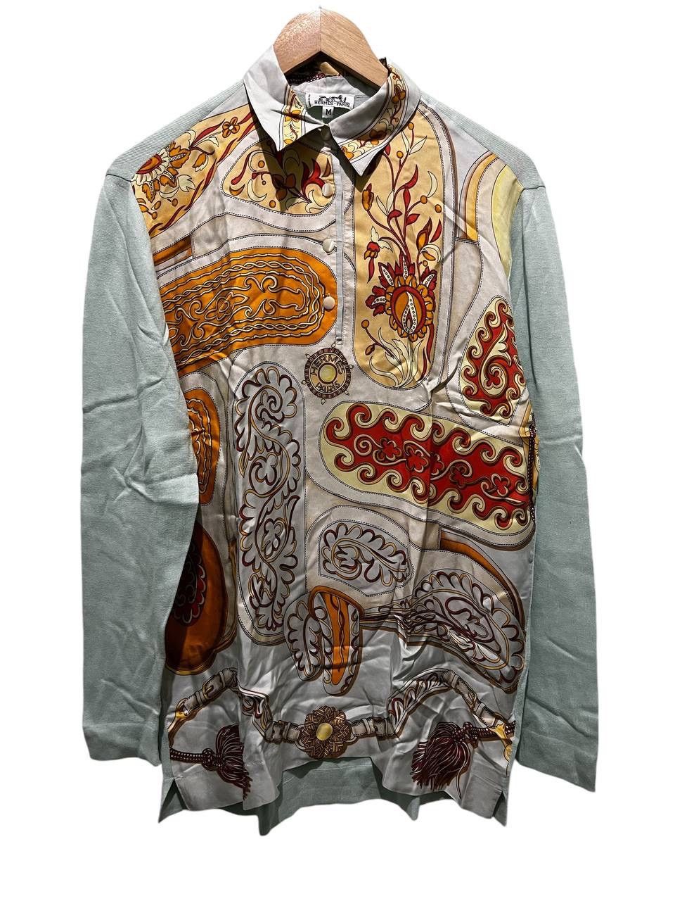 Hermes 🔥GRAILS🔥Vintage hermes shirt half button nice design Size US M / EU 48-50 / 2 - 1 Thumbnail