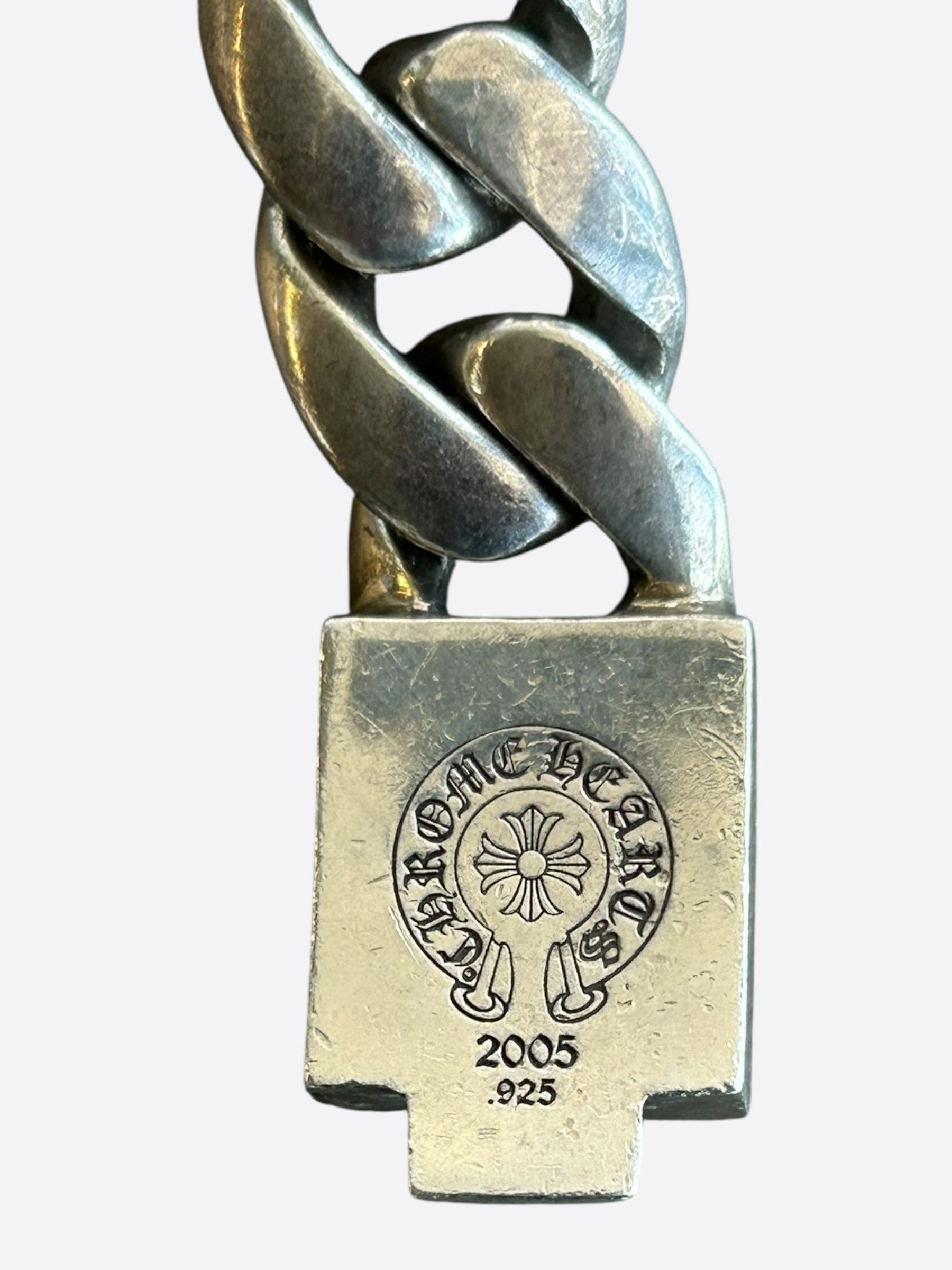 Chrome Hearts Chrome Hearts Silver Fleur Cuban Bracelet Size ONE SIZE - 6 Thumbnail
