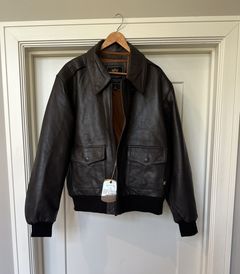 Alpha industries outlet a2 leather jacket