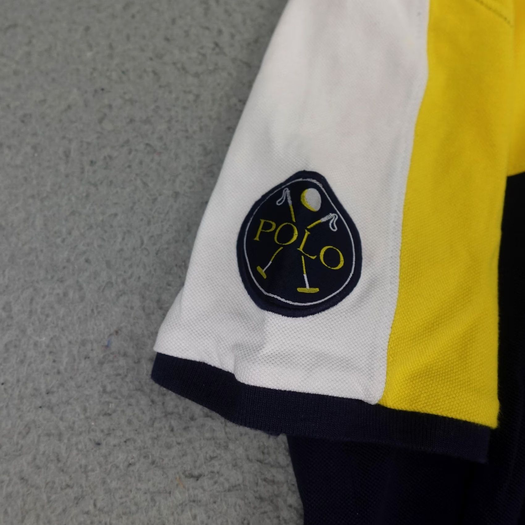 Vintage Valecuatro Polo Shirt Mens 2XL Yellow Blue Striped Embroidered Polo Team Rugby Size US XXL / EU 58 / 5 - 7 Thumbnail