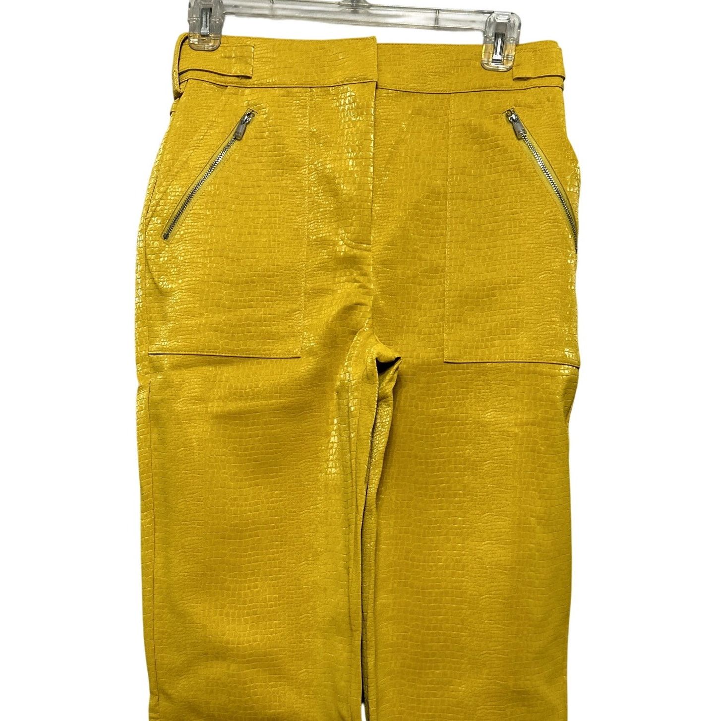 Other Royalty By Maluma Pants Faux Leather High Waisted Yellow 0 Size 25" / US 0 / IT 36 - 3 Thumbnail