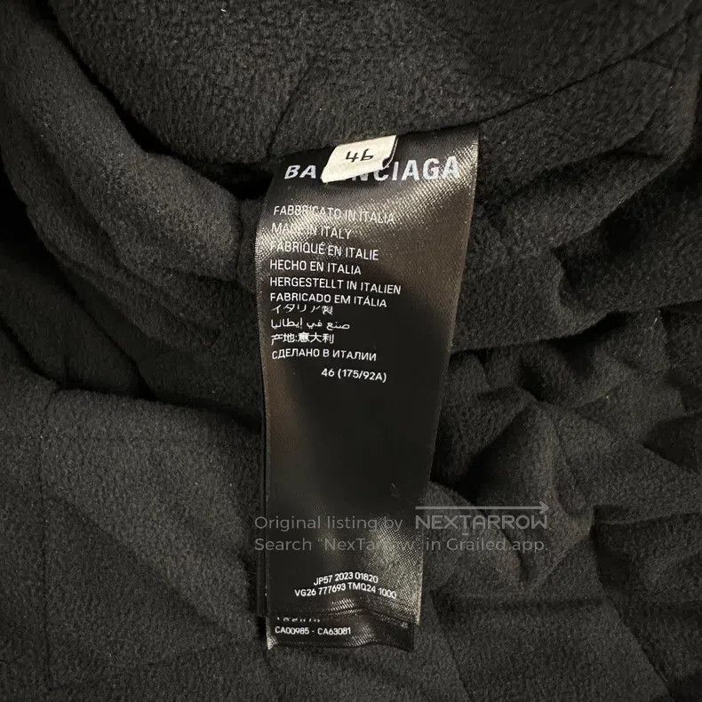 Balenciaga Balenciaga Sleeve Label Logo Faux Fur Jacket Black Size US S / EU 44-46 / 1 - 6 Thumbnail