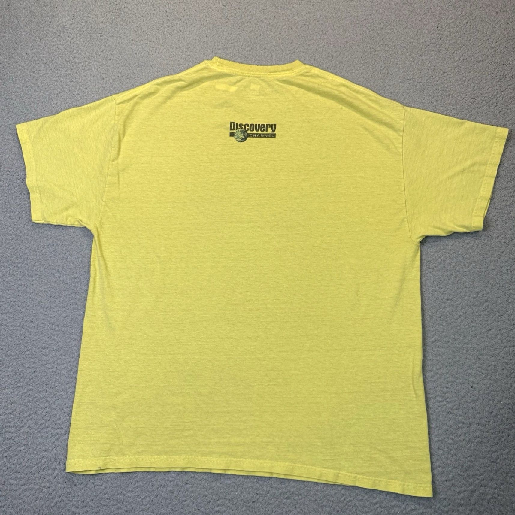 Fruit Of The Loom VINTAGE MythBusters Shirt Adult XL Yellow Distressed Rare Discovery Promo TV Size US XL / EU 56 / 4 - 3 Thumbnail