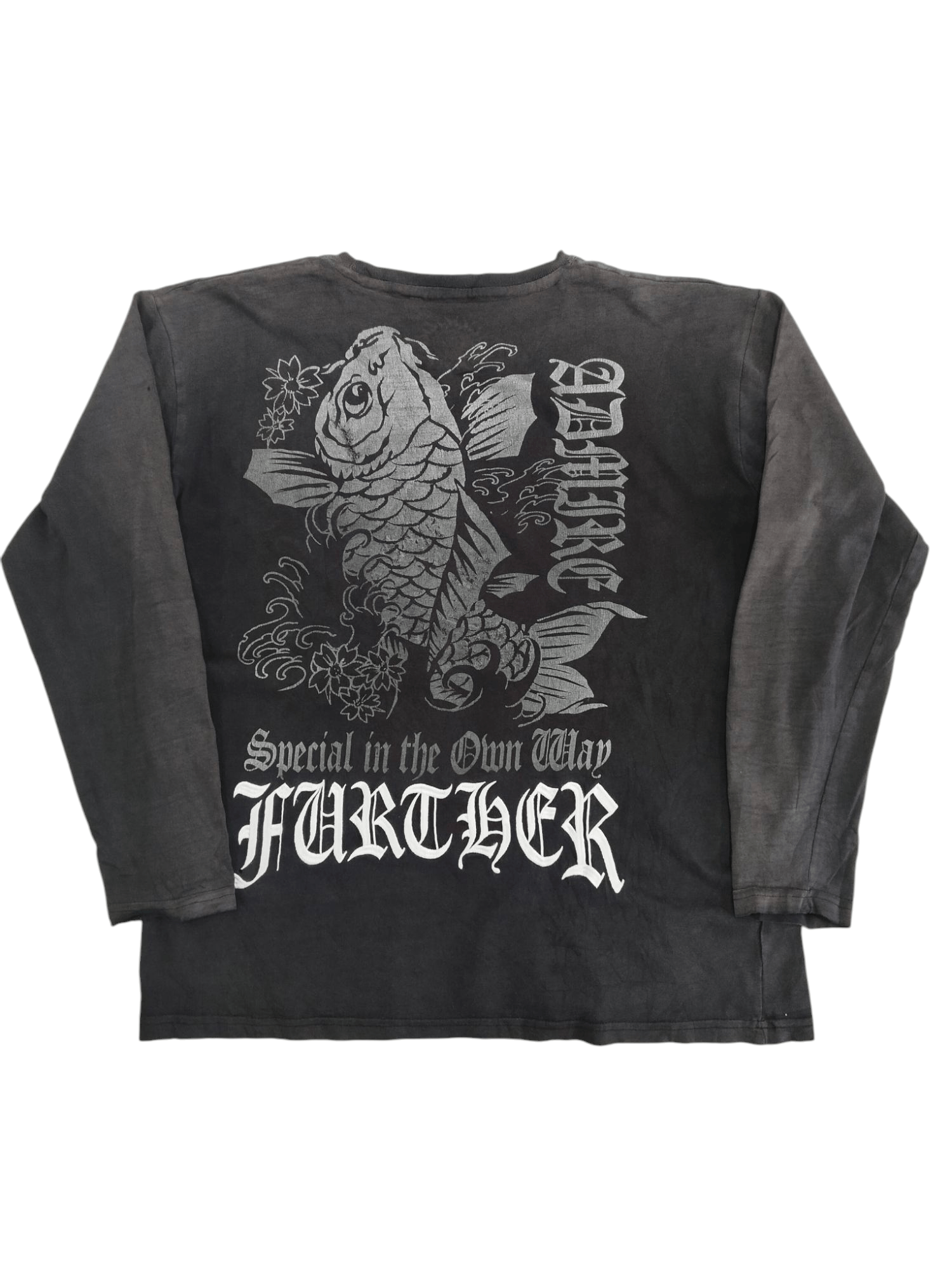 KOJIMA GENES Vintage Faded & Thrashed Fish Koi Long sleeve t-shirt Size US L / EU 52-54 / 3 - 2 Thumbnail