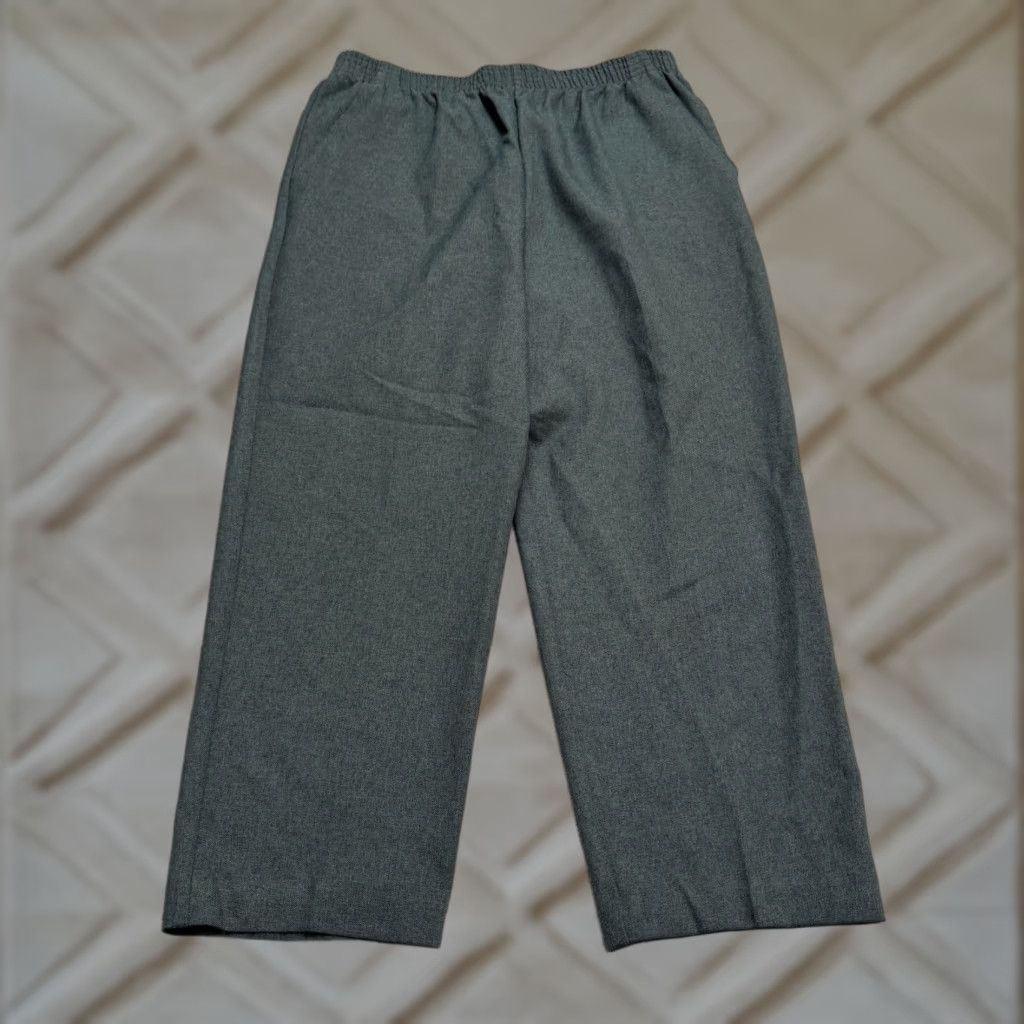 Vintage VINTAGE DonnKenny Classic Pull On Wide Leg Pants Womens 18 Gray Elastic Waist Regular Fit Size 40" / US 18 - 1 Thumbnail