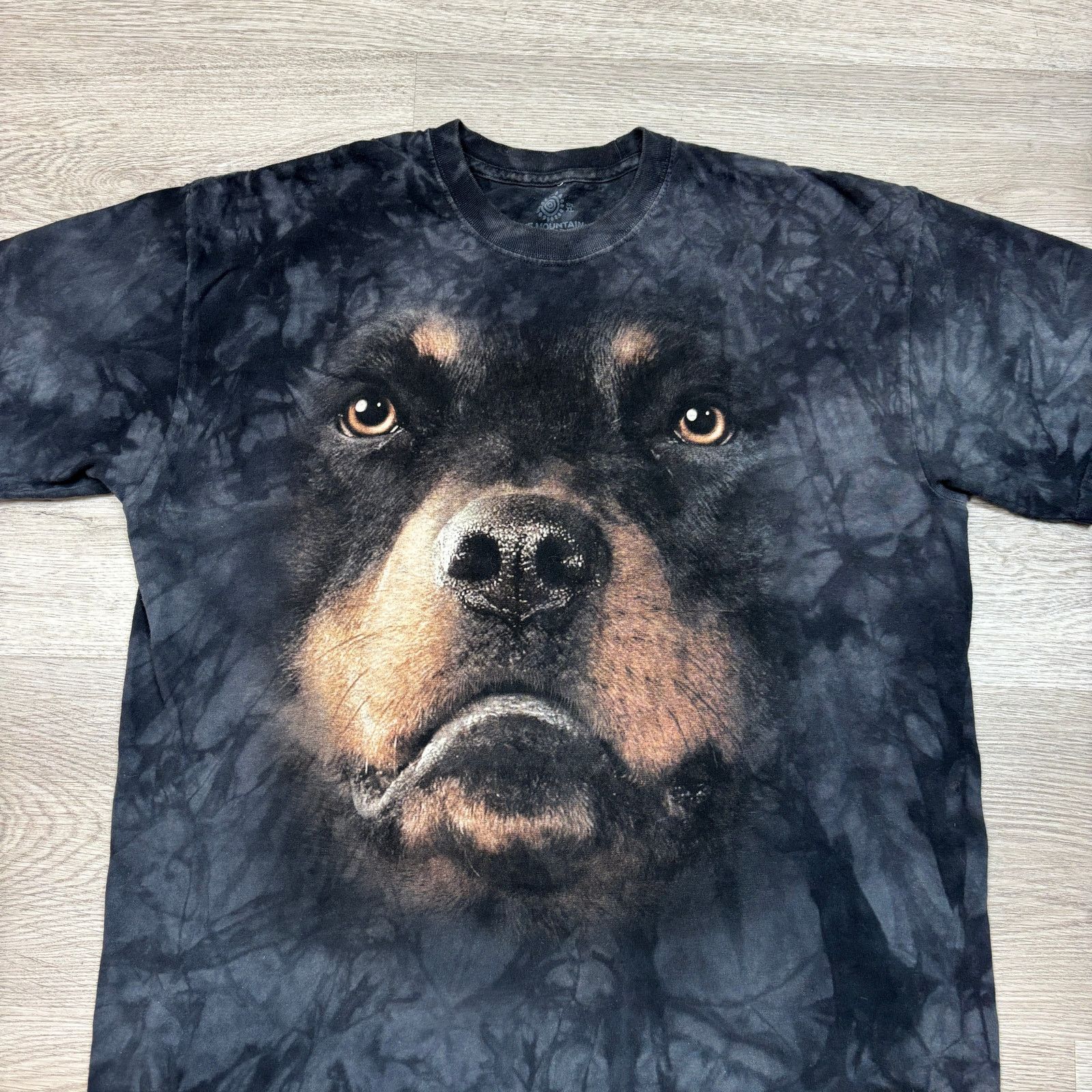The Mountain The Mountain Rottweiler Face Tie Dye AOP T Shirt Mens XL Y2K Size US XL / EU 56 / 4 - 2 Thumbnail