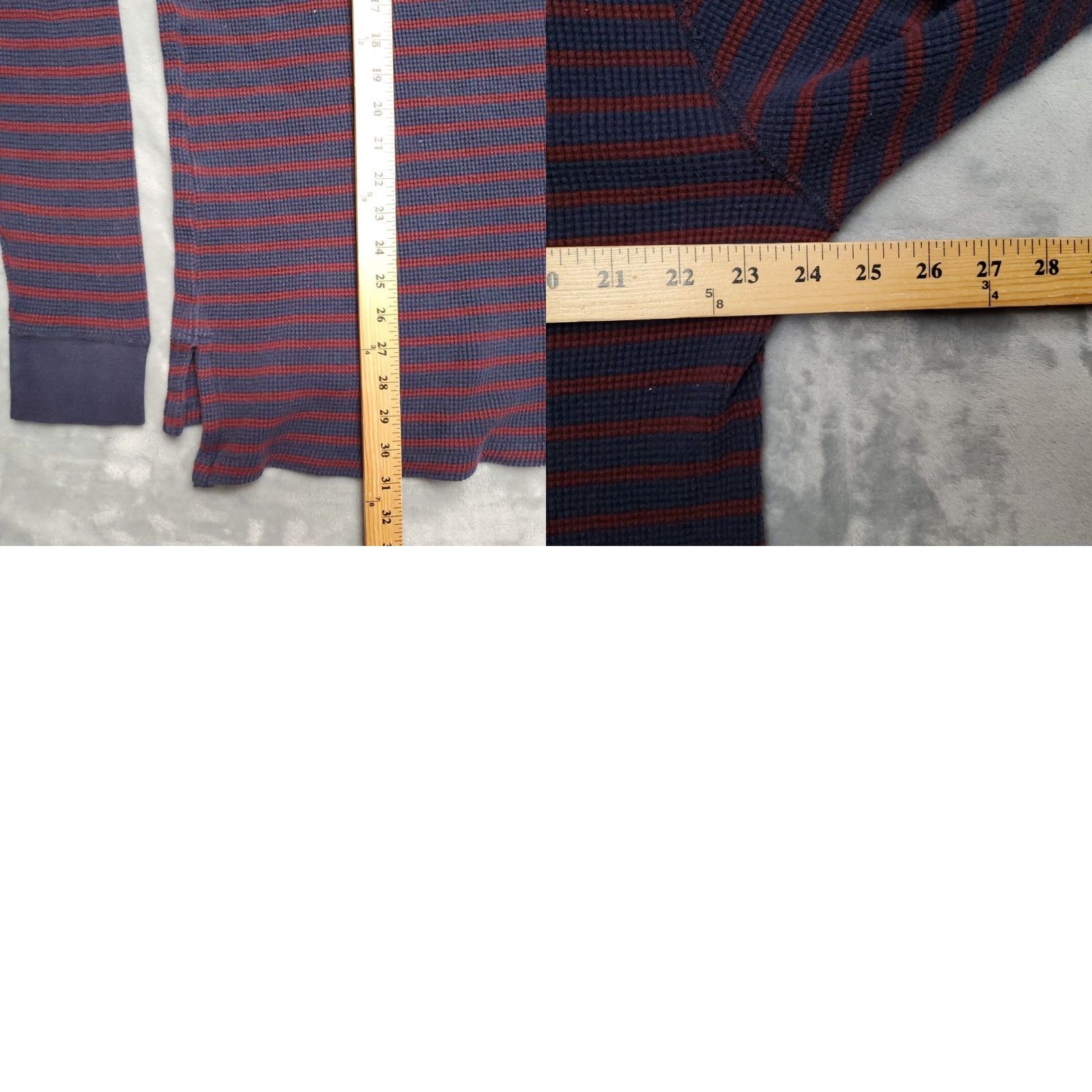 Polo Ralph Lauren Polo Ralph Lauren Shirt Mens XL Red Blue Stripe Waffle Thermal Rugby Made in USA Ribbed Knit Polo Shirt Mens XL Red/Blue Stripe USA Vintage Mens Size US XL / EU 56 / 4 - 9 Thumbnail