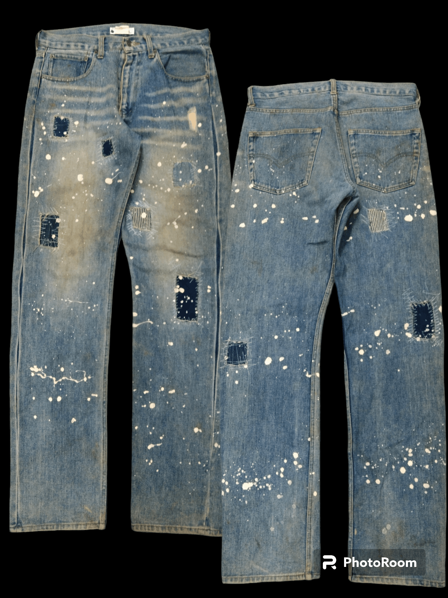 Japanese Brand SICK STU INSPIRED YS SPLATTED DENIM PANTS Size US 31 - 1 Thumbnail