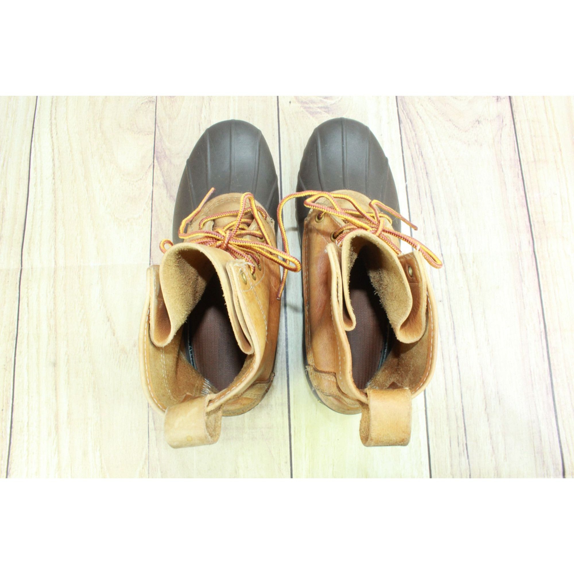 L.L. Bean LL Bean Women's Lace Up Brown Leather Ankle Duck Boots Unlin Size US 9 / IT 39 - 7 Thumbnail