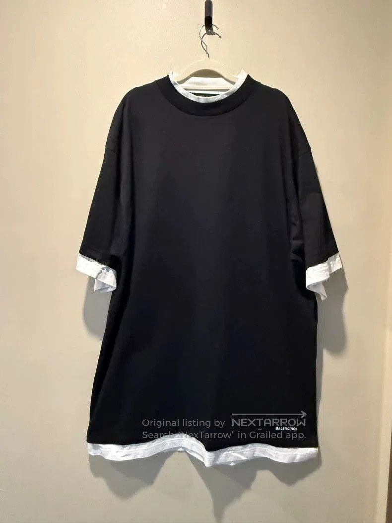 Balenciaga Balenciaga Black Layered T-shirt. Size US M / EU 48-50 / 2 - 1 Thumbnail