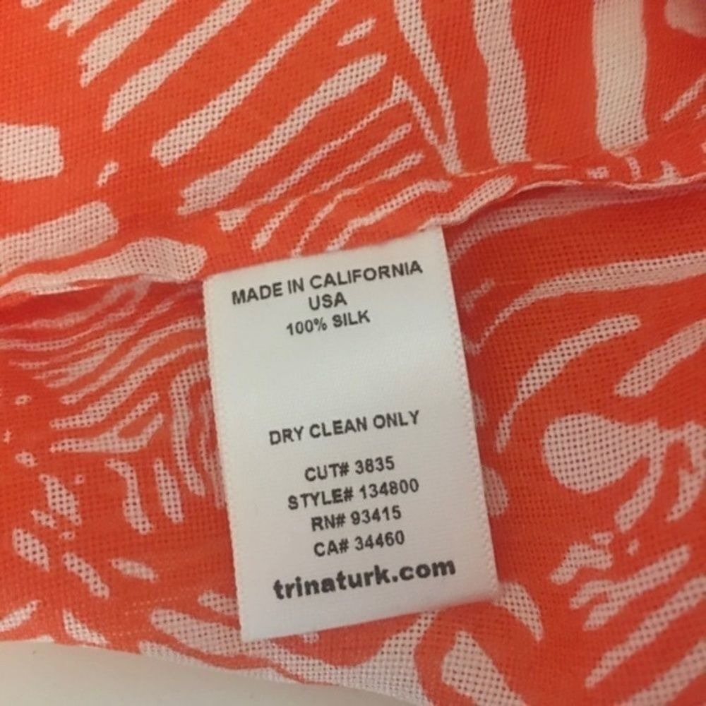 Trina Turk Trina Turk Women’s Silk Racerback Tank Top Size S – Orange & Size S / US 4 / IT 40 - 5 Thumbnail