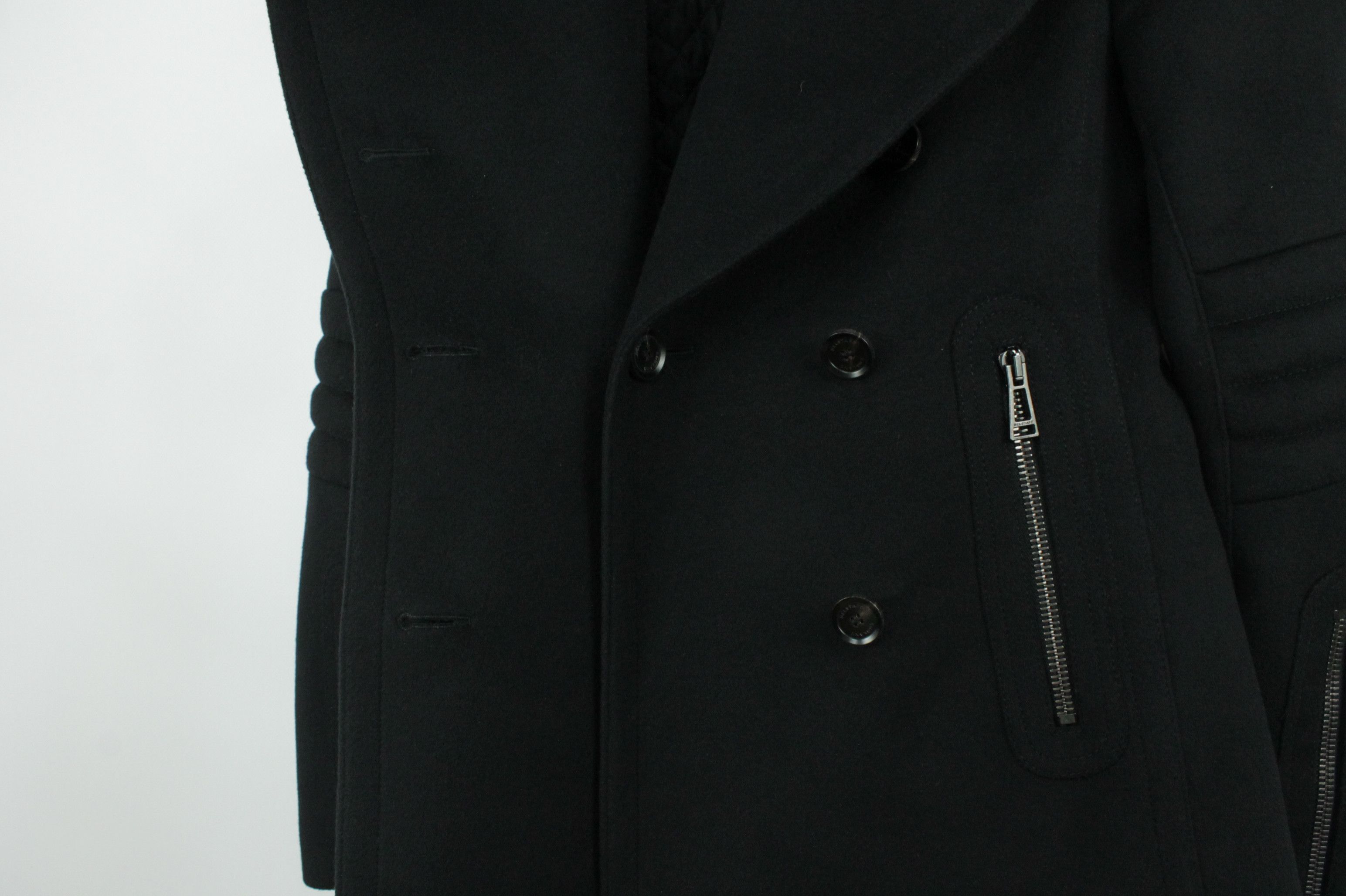 Belstaff Belstaff Women's Croft Wool Cashmere Peacoat in Black Size M / US 6-8 / IT 42-44 - 14 Thumbnail