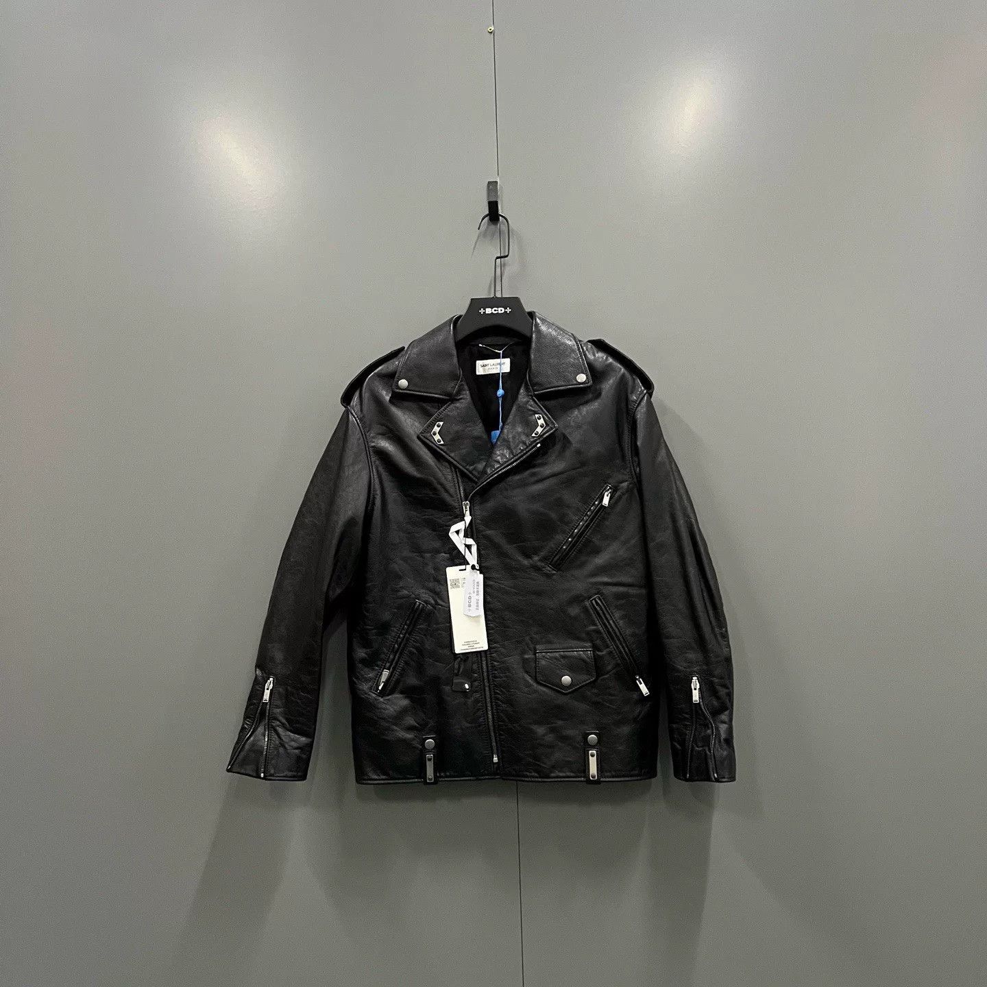 Saint Laurent Paris Saint Laurent Black Leather Biker Jacket Size US M / EU 48-50 / 2 - 1 Thumbnail