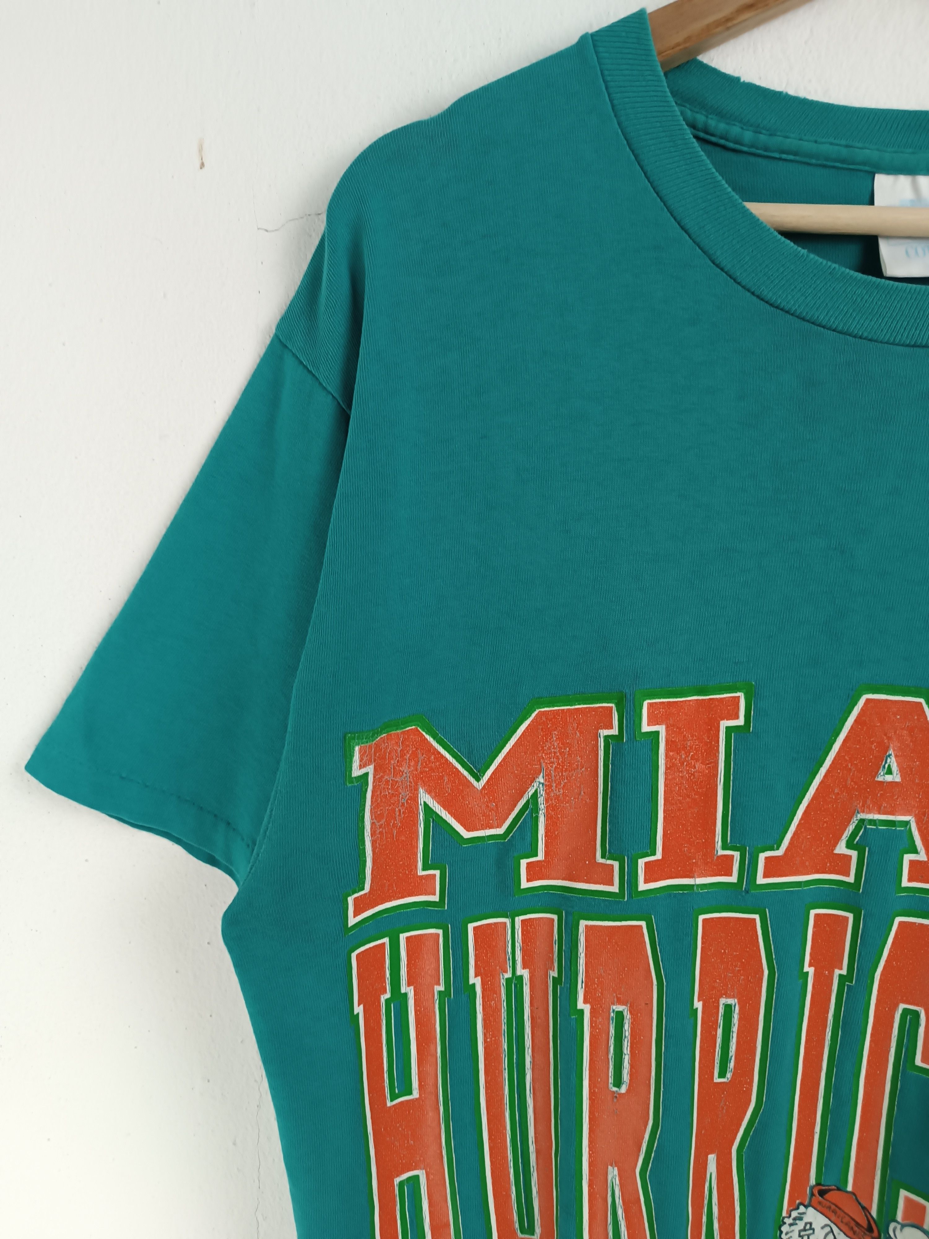 NFL THRASHED FADED VINTAGE 90s MIAMI HURRICANES gators dolphins Size US L / EU 52-54 / 3 - 5 Thumbnail