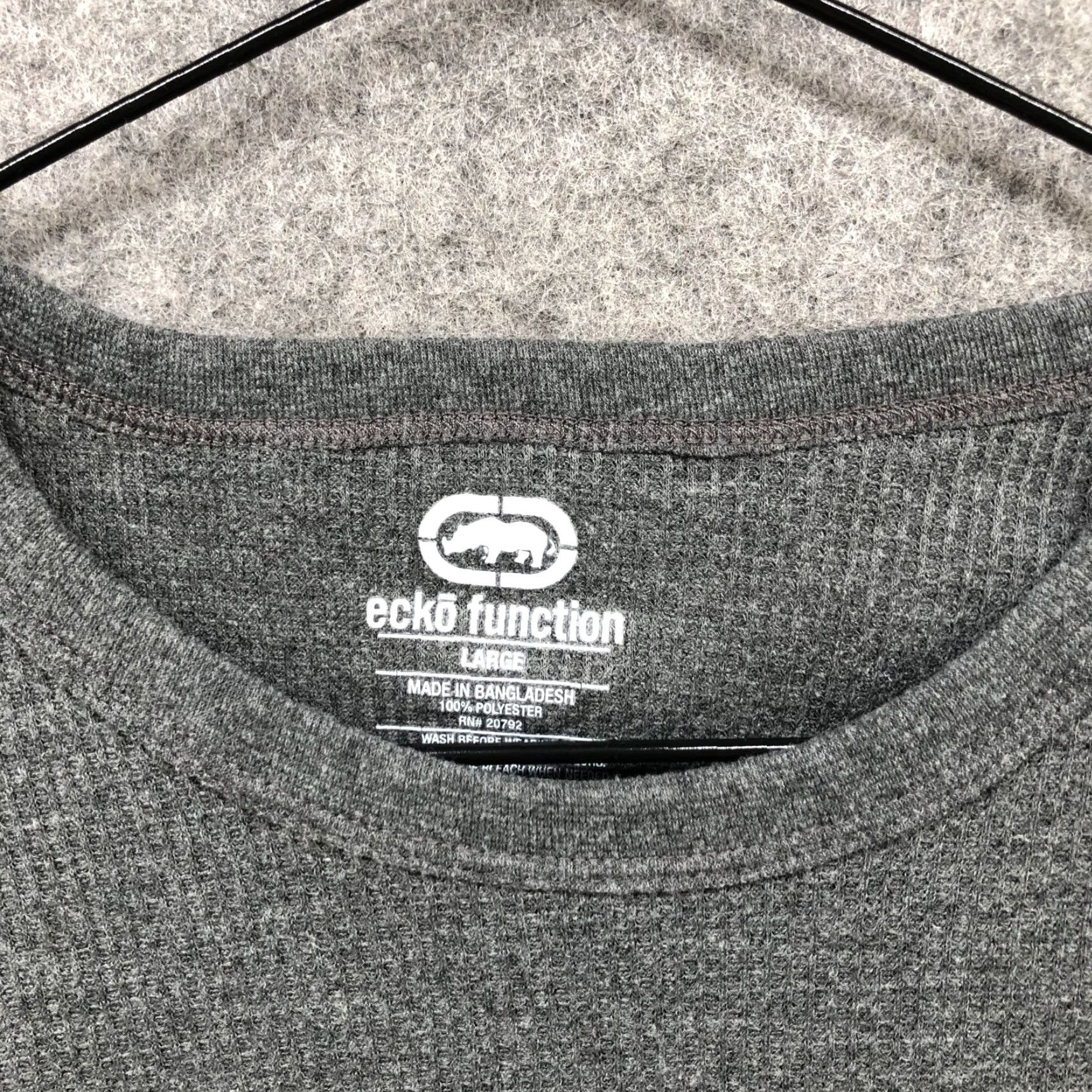 Ecko Unltd. Ecko Unltd. Thermal Long Sleeve Shirt Womens L Gray Crewneck Ruched Size L / US 10 / IT 46 - 6 Thumbnail