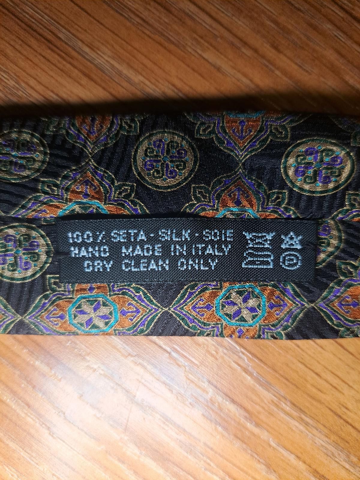 Brioni Brioni Silk Tie Multicolor Geometric Handmade in Italy Wide Size ONE SIZE - 3 Thumbnail