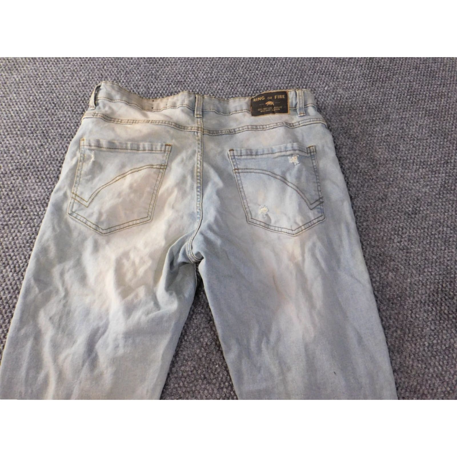 Ring Of Fire Ring of Fire Jeans 34x28 Mens Blue Slim Straight Light Wash Distressed Denim Straight retro Size US 34 / EU 50 - 5 Thumbnail