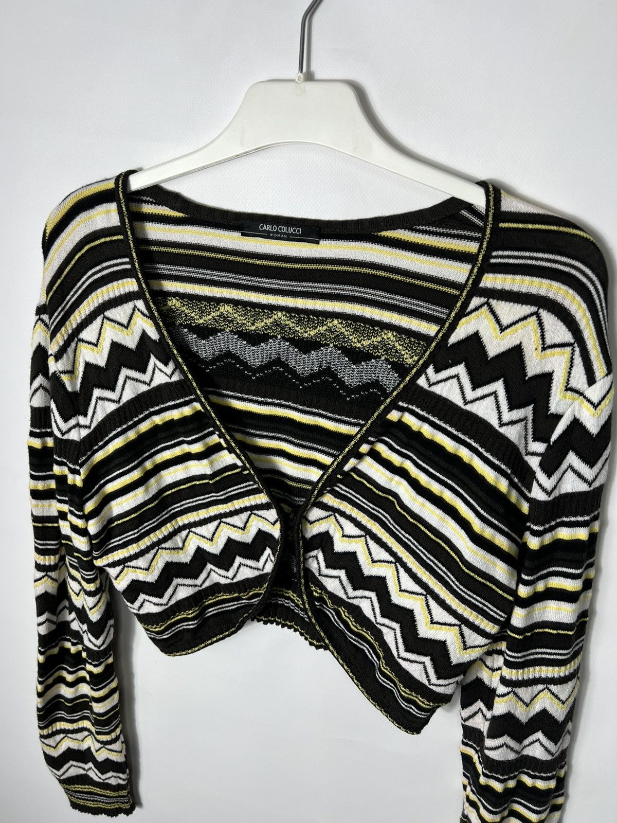 Carlo Colucci Vintage streetwear designer Carlo Colucci Cropped Cardigan Size S / US 4 / IT 40 - 2 Thumbnail