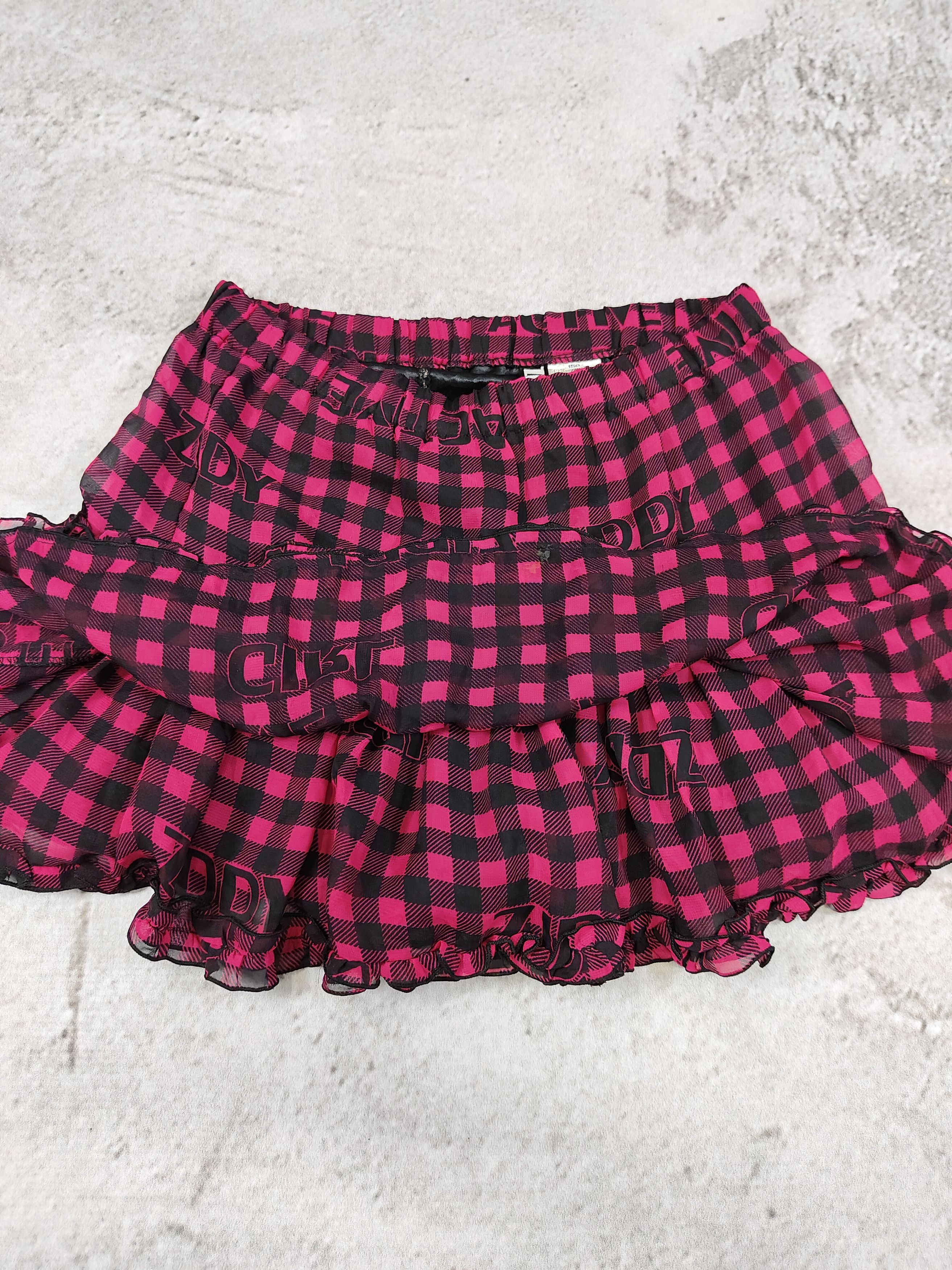 Japanese Brand ZIDDY🇯🇵 Flowy Harajuku Punk Kawaii Gingham Ruffle Skort Size 30" / US 8 / IT 44 - 3 Thumbnail