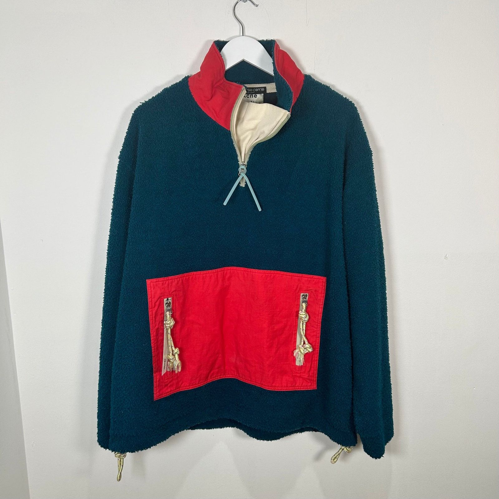 Acne Studios Acne Studios Boa Fleece Half Zip Pullover Anorak Size 